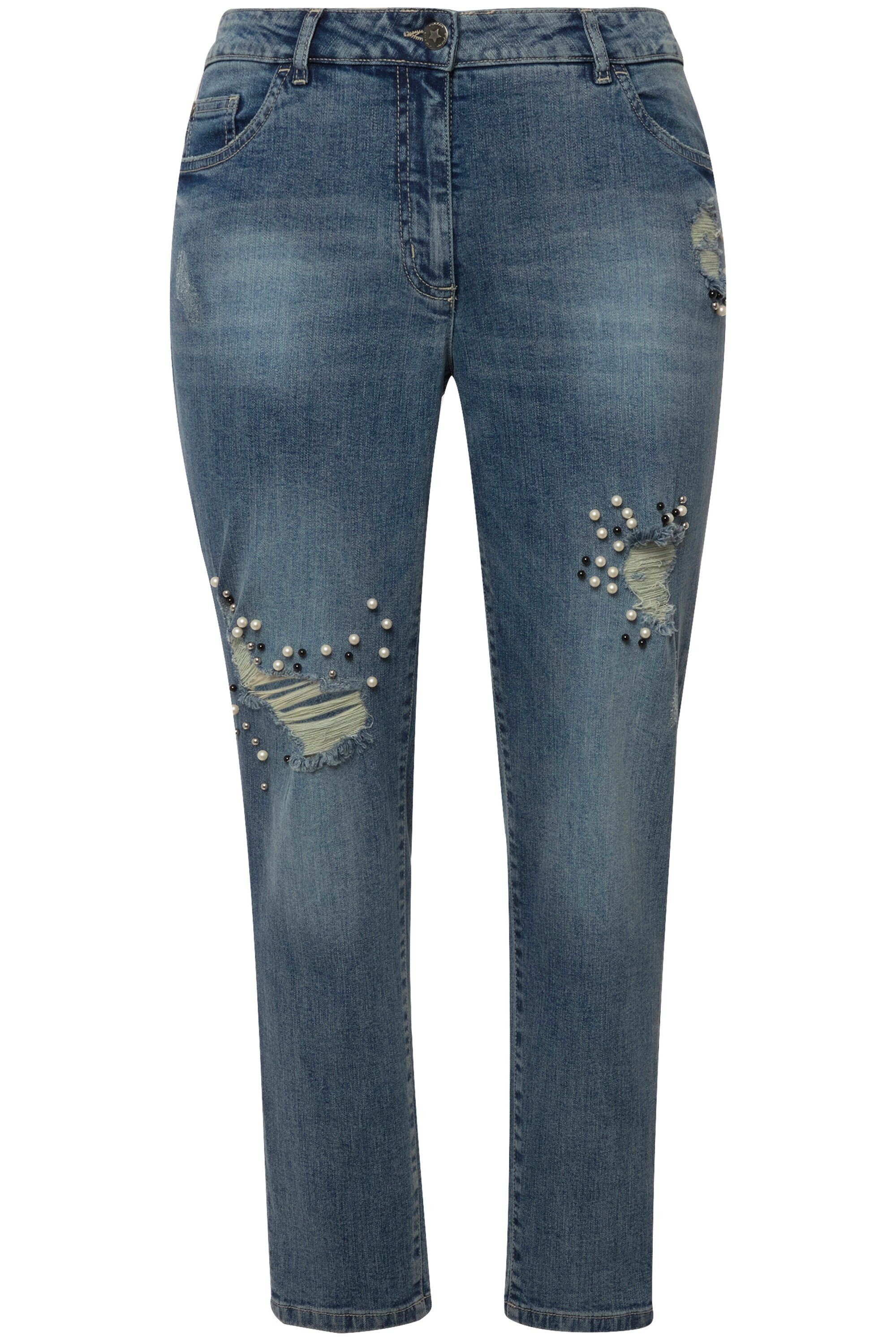 Angel of Style Regular-fit-Jeans Jeans Slim Fit verzierte Destroy-Effekte 5 günstig online kaufen