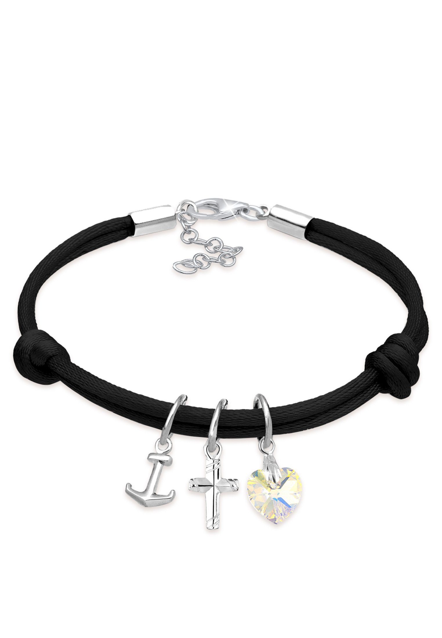 Elli Armband »Kreuz Herz Anker Kristalle 925 Silber«, Anker online kaufen |  OTTO