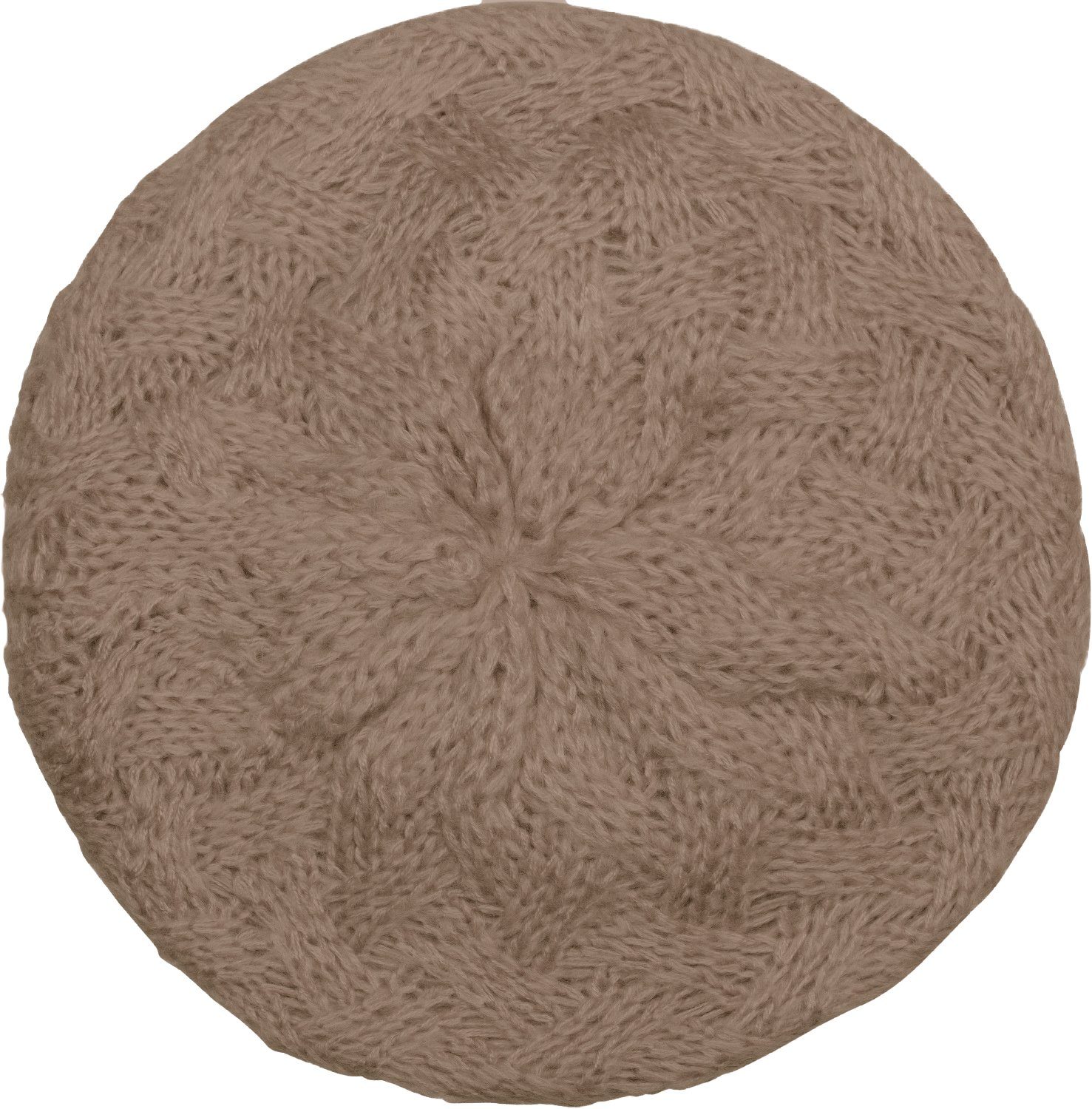 styleBREAKER Baskenmütze Strick Baskenmütze mit Zopfstrick Muster (1-St) günstig online kaufen