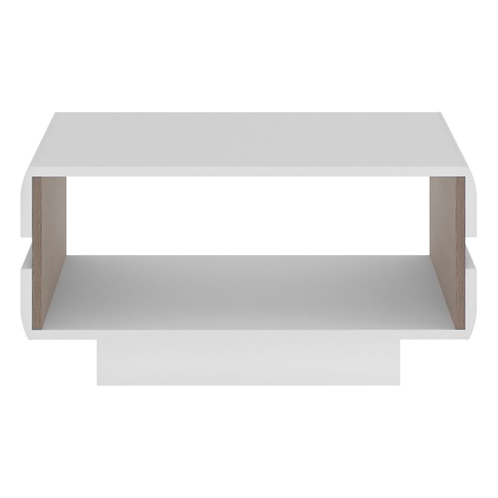 Lomadox Couchtisch LEGNICA-129, Wohnzimmer in weiß Hochglanz mit Trüffel Ei günstig online kaufen