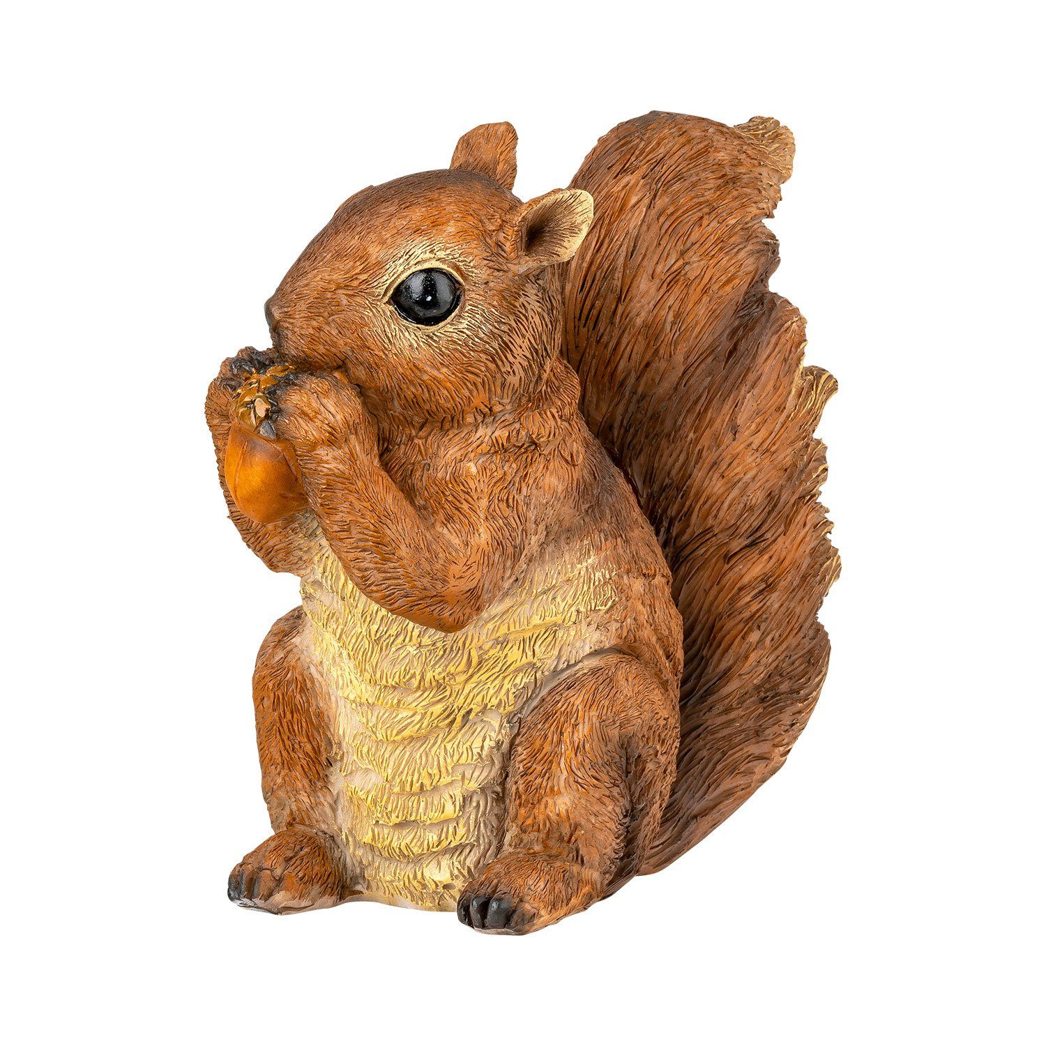 Eichhörnchen Deko VERDOBA Gartenfigur mit Gartenfigur - Figur Nuss Gartendeko wetterfeste