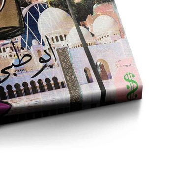 DOTCOMCANVAS® Leinwandbild Dagobert Abu Dhabi, Leinwandbild Dagobert Duck Abu Dhabi Pop Art streetart Dom Perignon