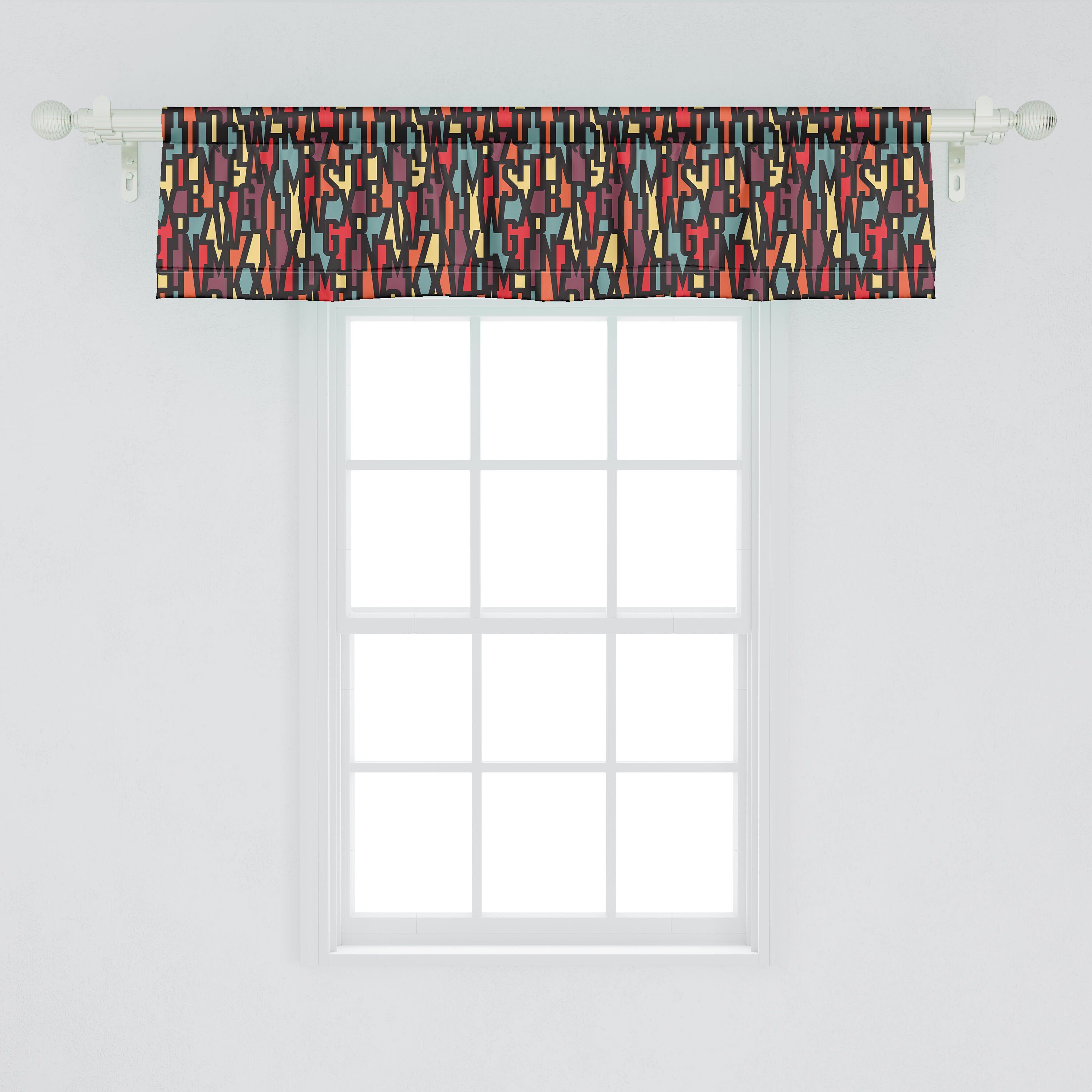 Scheibengardine Vorhang Volant für Abakuhaus, Stangentasche, Forms Küche mit Abstrakt Microfaser, Dekor Schlafzimmer Funky Fractal