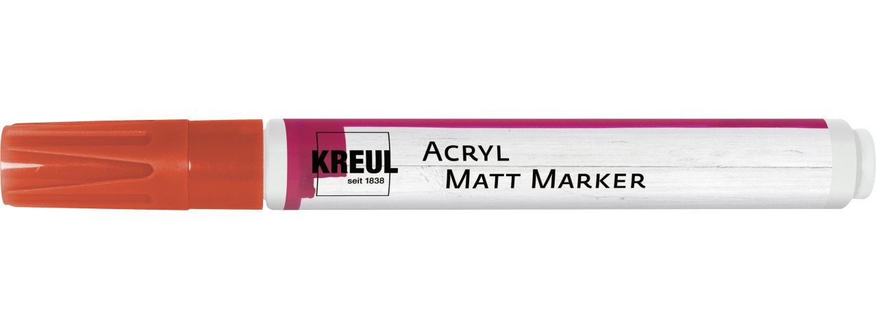 Kreul Flachpinsel Kreul Acryl Matt Marker Medium rot