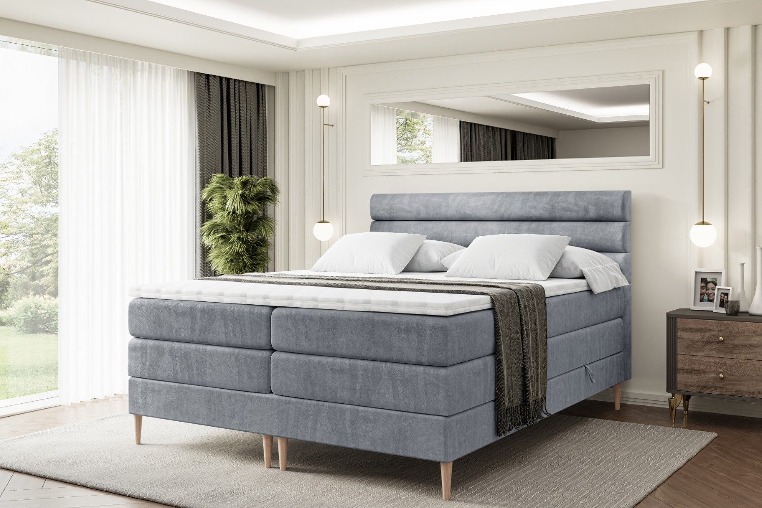 ALTDECOR Boxspringbett CELESTIA-F KING (Multipocket-Matratze H4, günstig online kaufen
