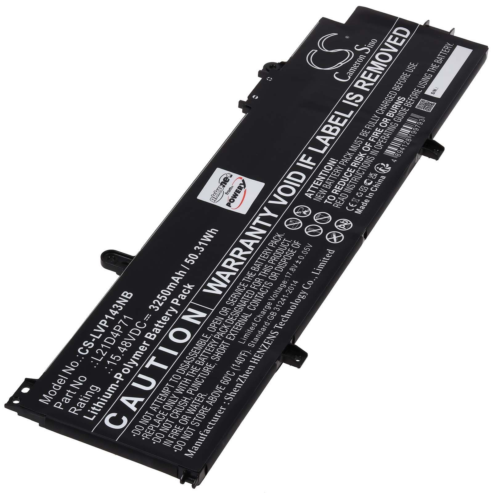 Powery Akku für Lenovo Typ SB10W51967 SB10W51968 SB10W5196B Laptop-Akku 3250 mAh (15.48 V)