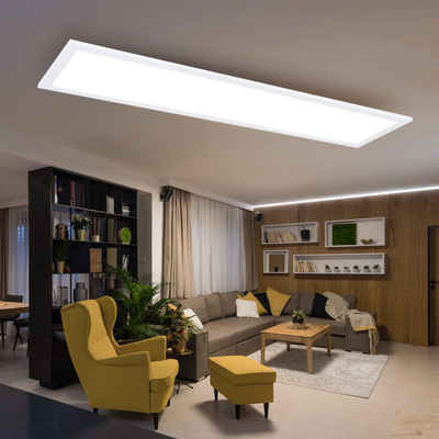 etc-shop LED Deckenleuchte, LED-Leuchtmittel fest verbaut, Warmweiß, Deckenleuchte Aufbaupanel Deckenpanel Deckenlampe Wohnzimmerlampe aus