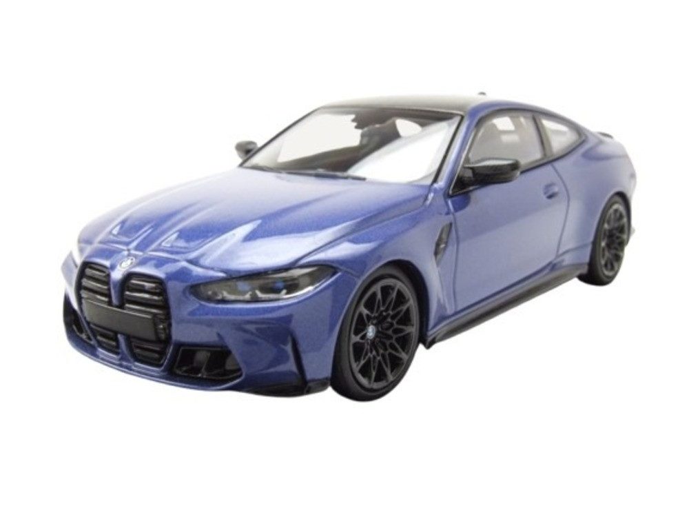 Minichamps Modellauto BMW M4 2020 blau metallic, Maßstab 1:43