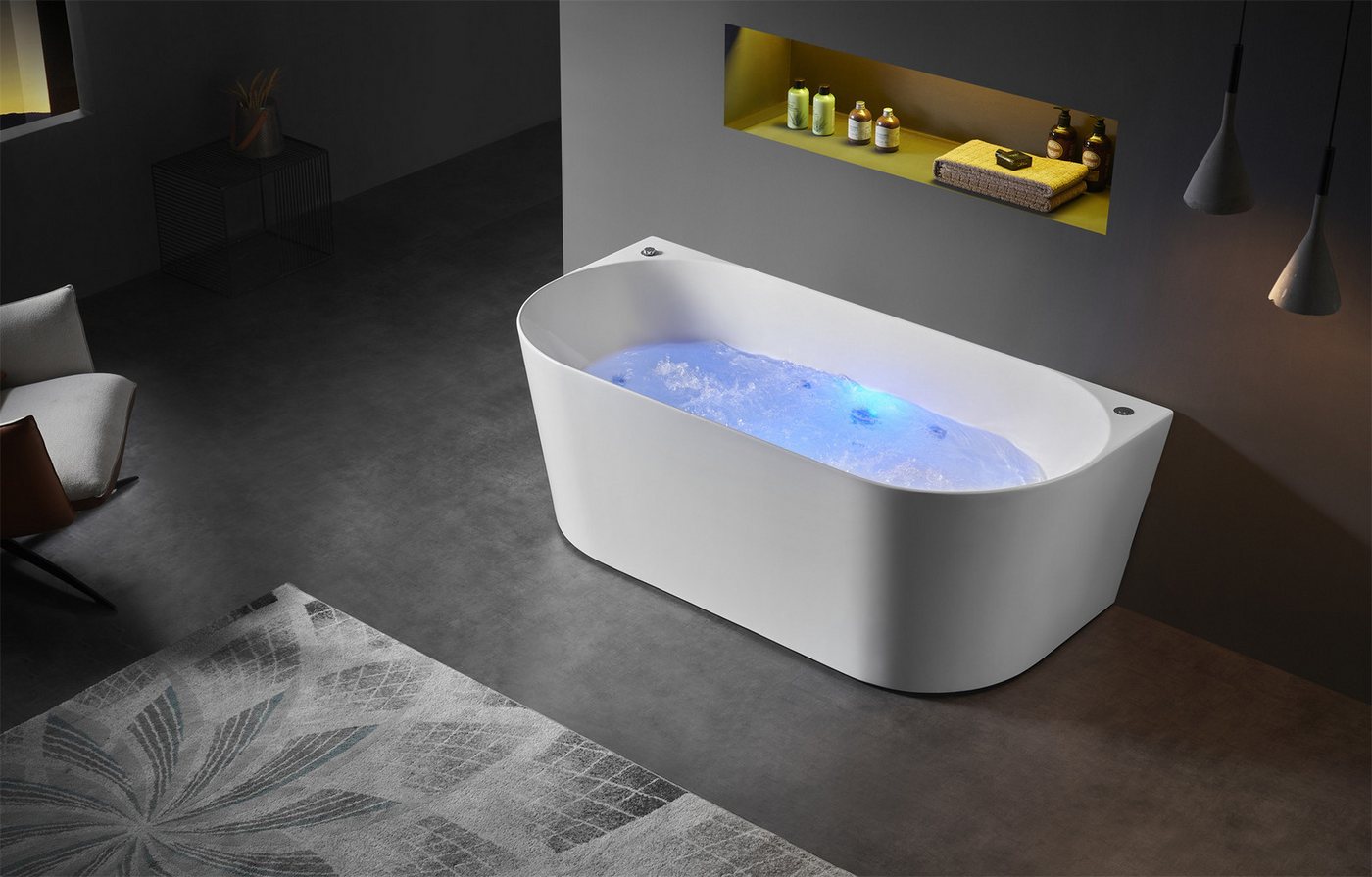 Thumbnail - JVmoebel Whirlpool-Badewanne Relax Wanne Home Spa Indoor Badewanne Whirlwanne Weiß Blasen, (1-tlg), Made in Europa