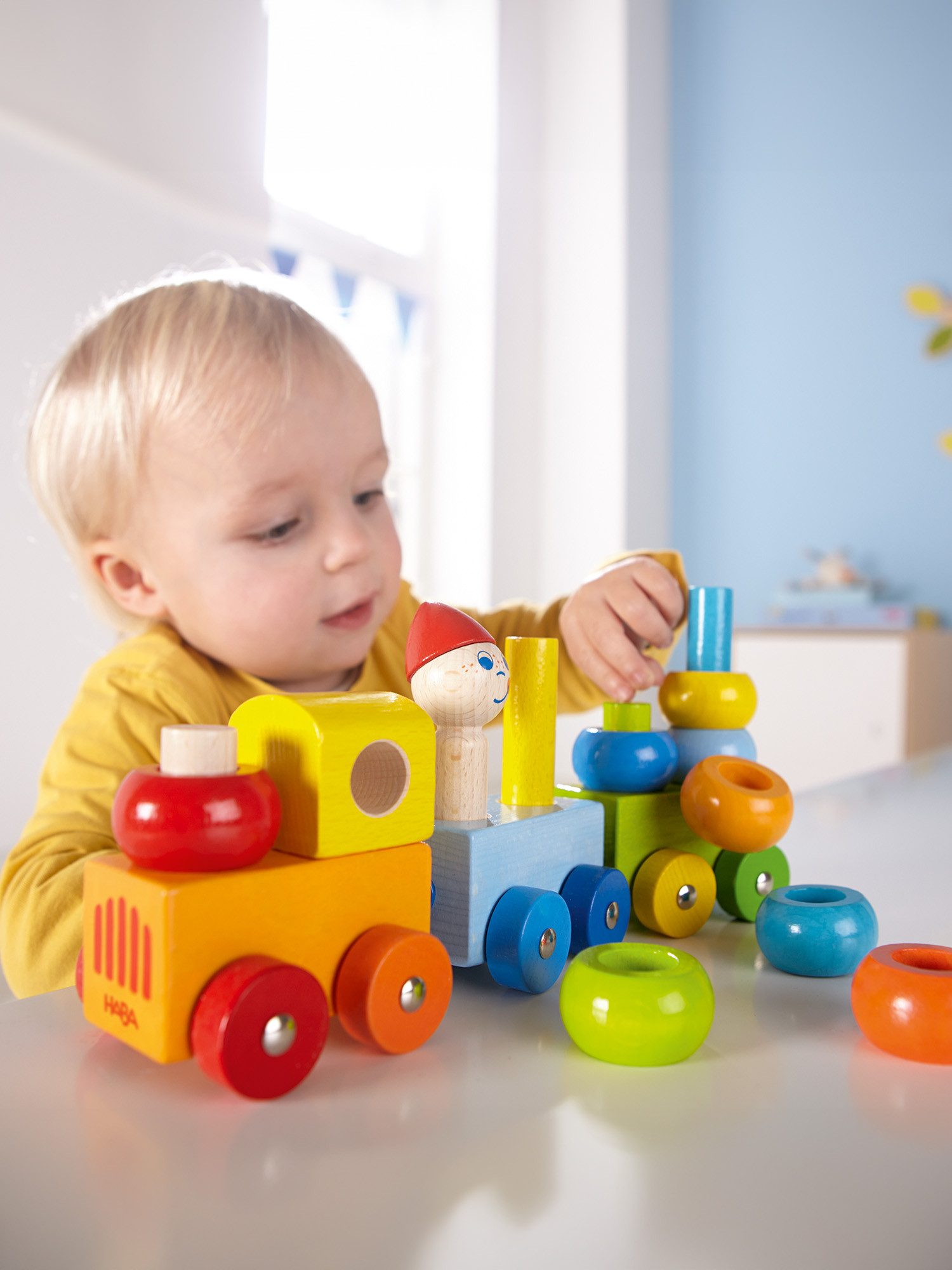 Haba Spielzeug-Lokomotive Entdeckerzug Farbkringel, unisex neutral