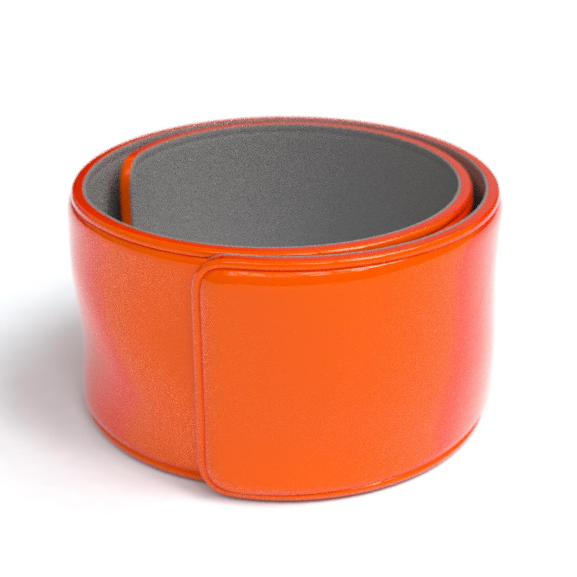 EAZY CASE Fahrradreflektor 6er Set Schnapp-Leuchtarmbänder, Jogging Reflektoren Schnapparmband Neon Laufband reflektierend Orange
