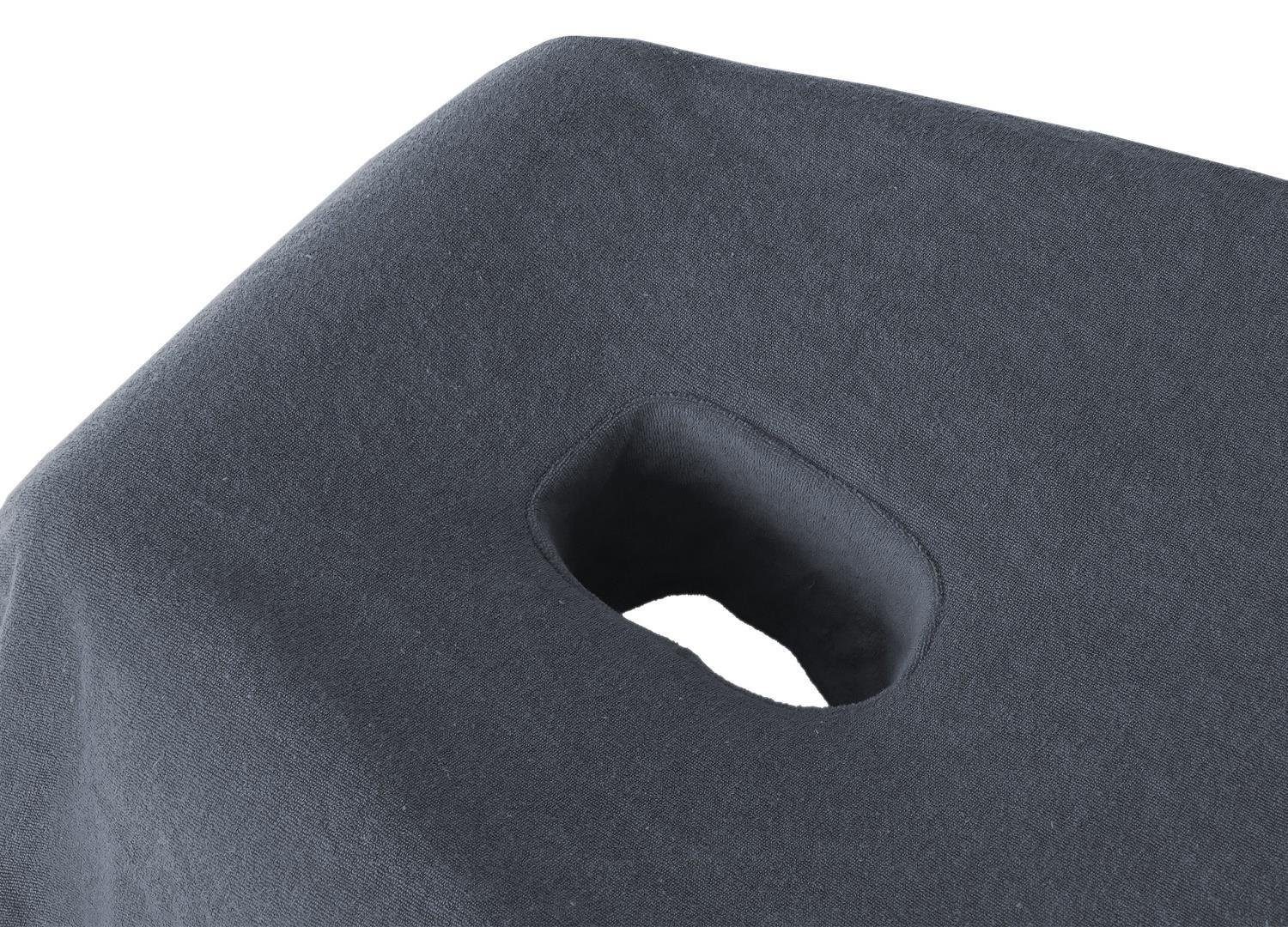 EXKLUSIV HEIMTEXTIL Spannbettlaken Massageliege Frottee Spannbettlaken mit Nasenschlitz Marke 70-80 cm x, Frottee, Gummizug: rundum, (1 Stück), mit eingearbeitetem Steg