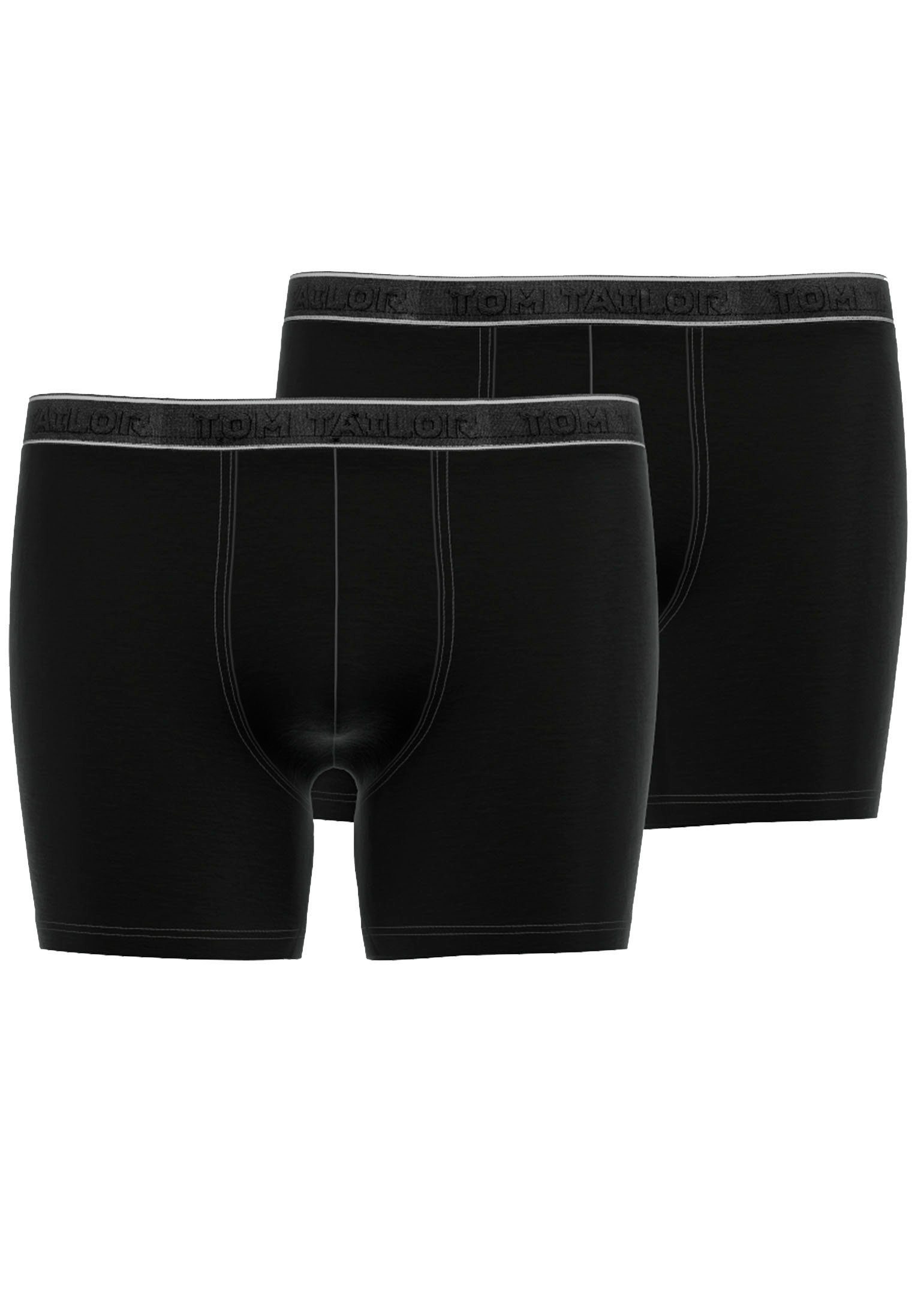 TOM TAILOR Lange Unterhose Vancouver (2er Pack) bequem, eng, elastisch, basic, Logobund