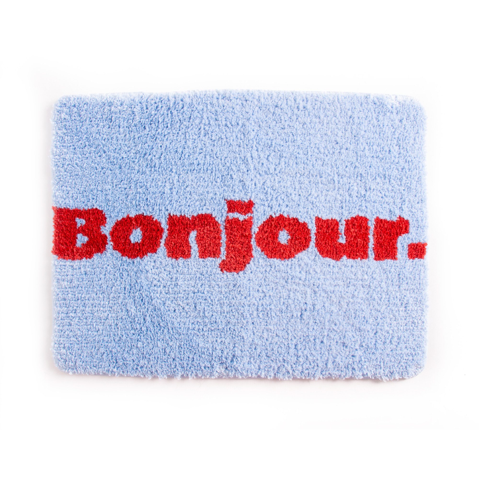 Helio Ferretti Badematte Bonjour, Höhe 12 mm, rutschhemmend beschichtet, weich, Polyester, rechteckig, ca. 60 x 45 x 1,2 cm
