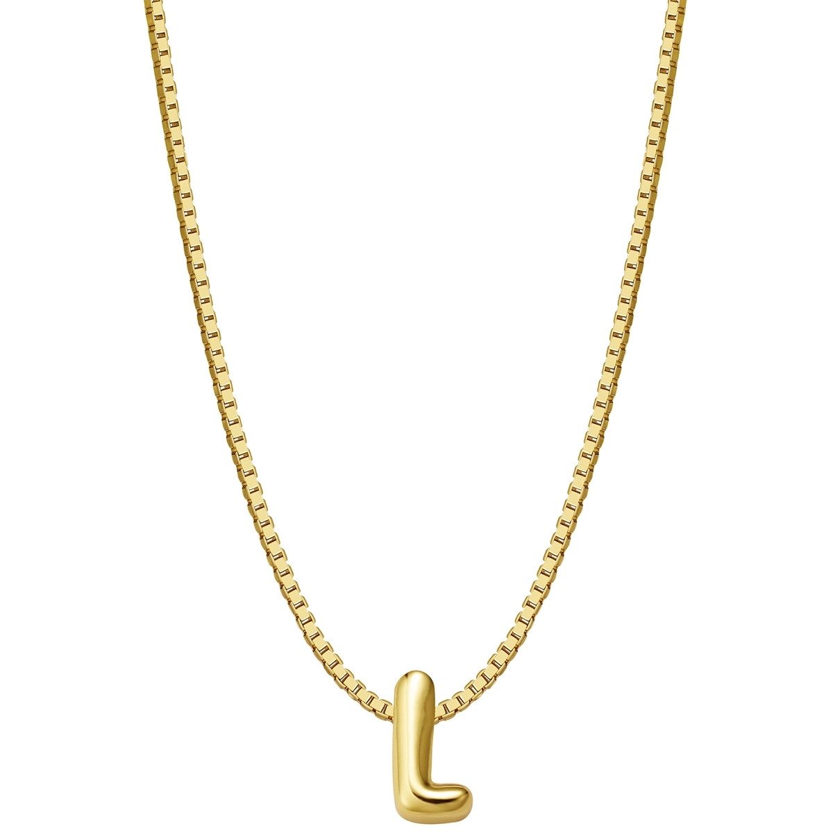 Glanzstücke München Silberkette Buchstabe L gelbgold günstig online kaufen