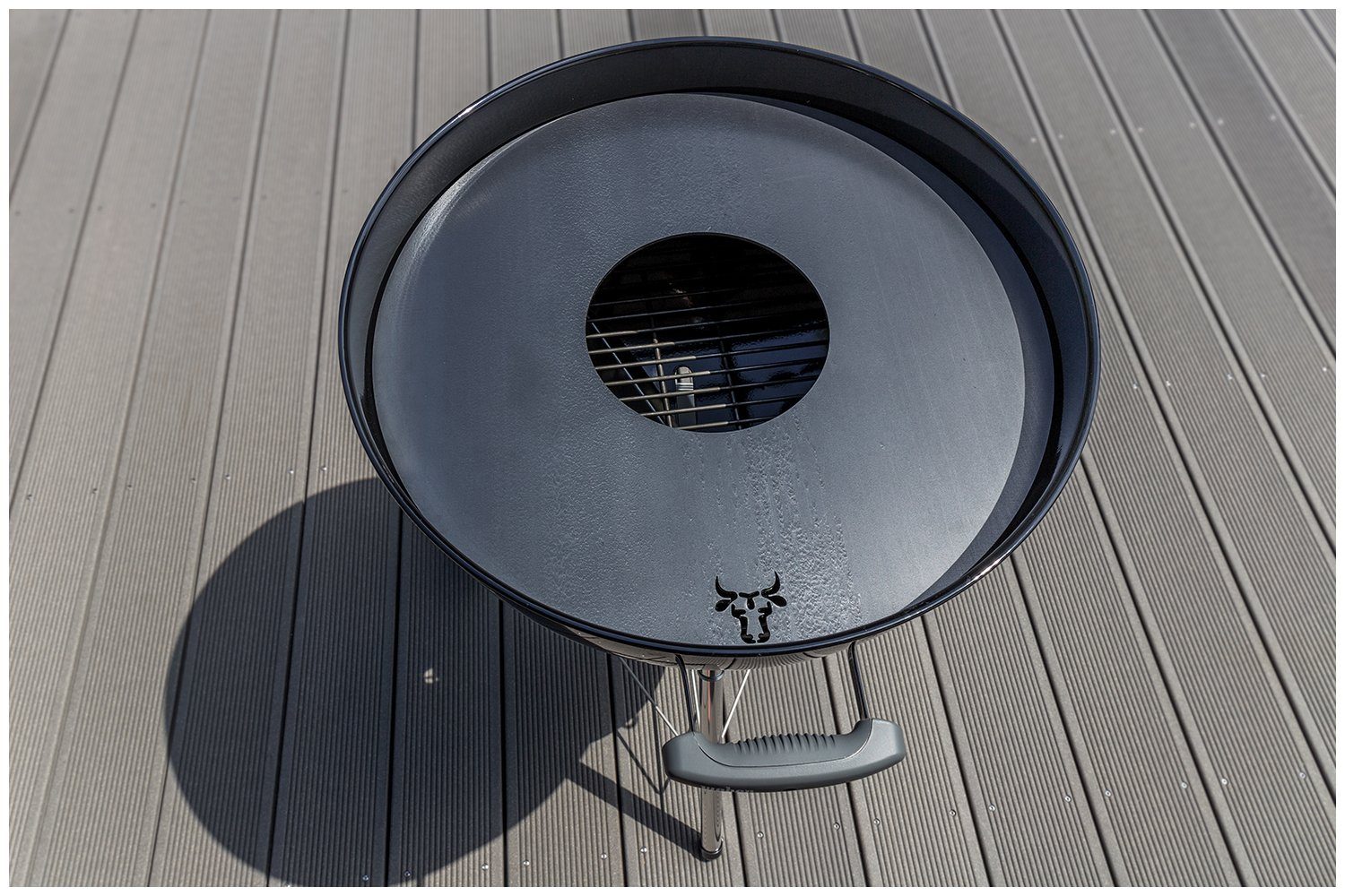 tuning-art Grillplatte GR01-58 Grillring Feuerplatte Plancha BBQ-Platte 58cm für Kugelgrill