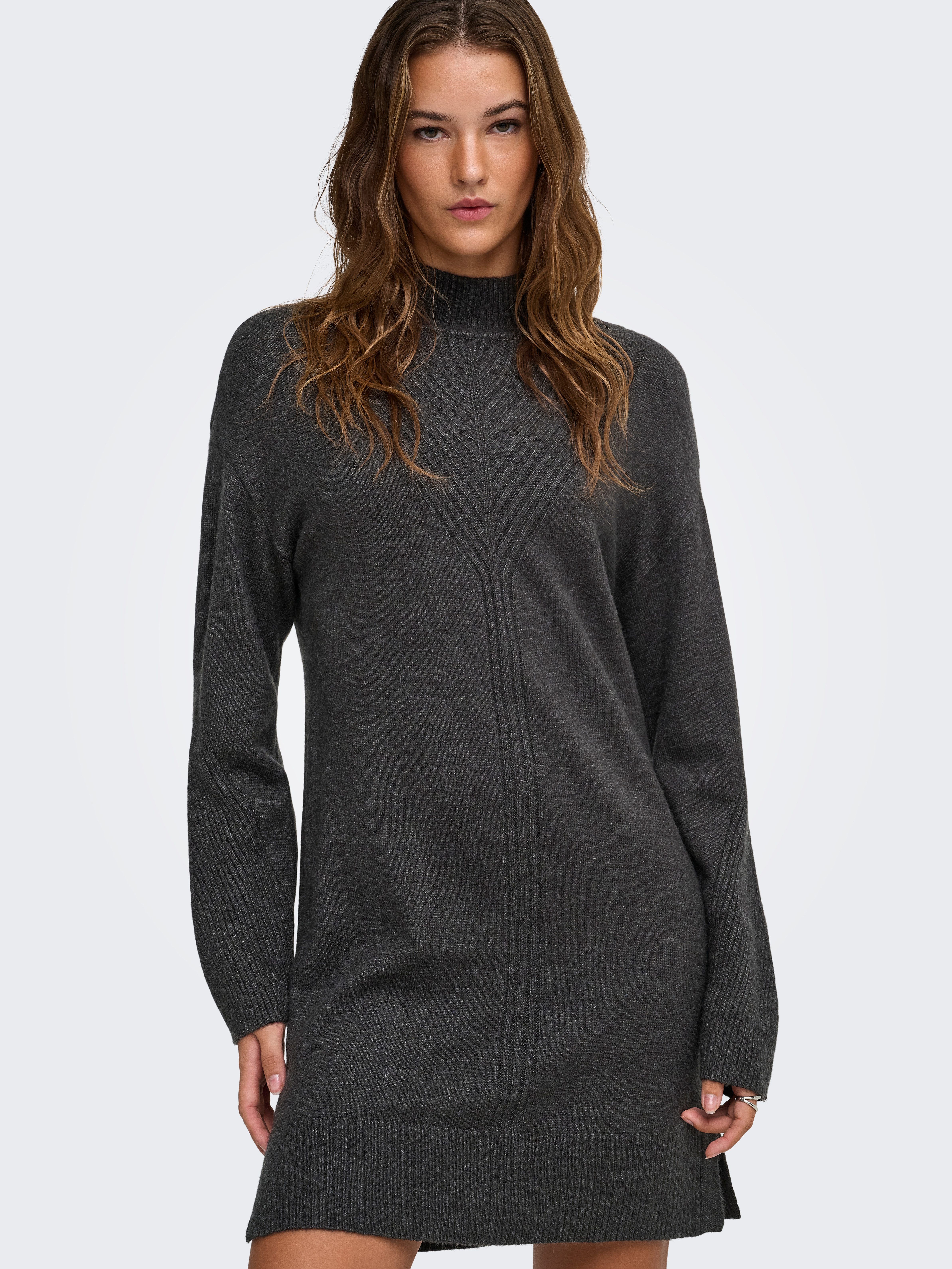 ONLY Strickkleid ONLPRINCESS LS HIGHNECK DRESS KNT Viskosemischung, regular fit