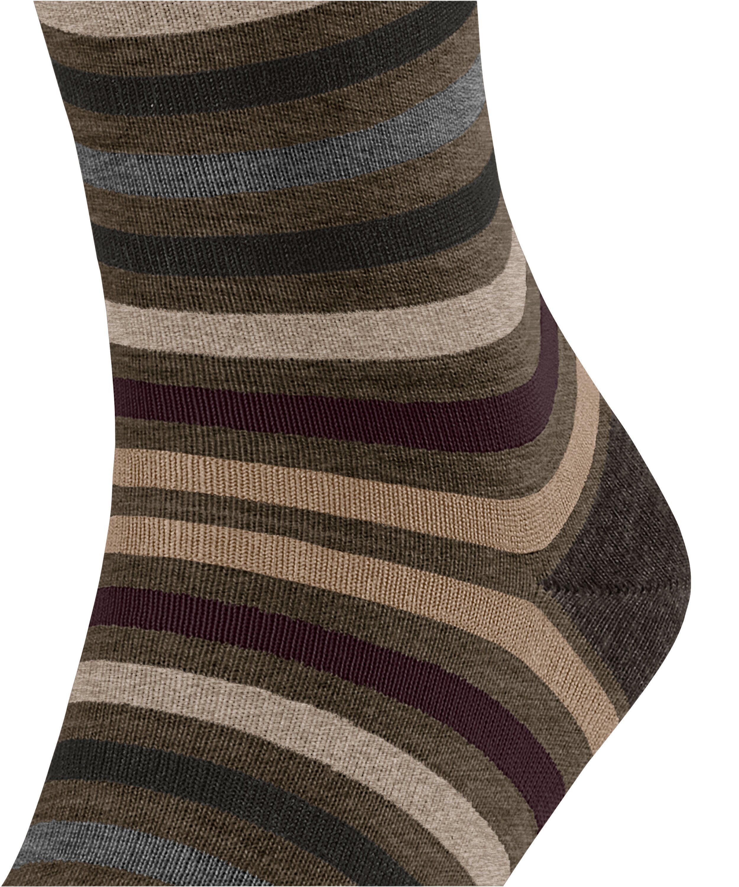 FALKE Socken Tinted Stripe (1-Paar) mit merzerisierter Baumwolle