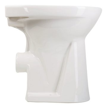 aquaSu Tiefspül-WC, Bodenstehend, Abgang Waagerecht, Erhöhtes Stand WC +6 cm, Weiß, Tiefspüler, Abgang waagerecht, 025836