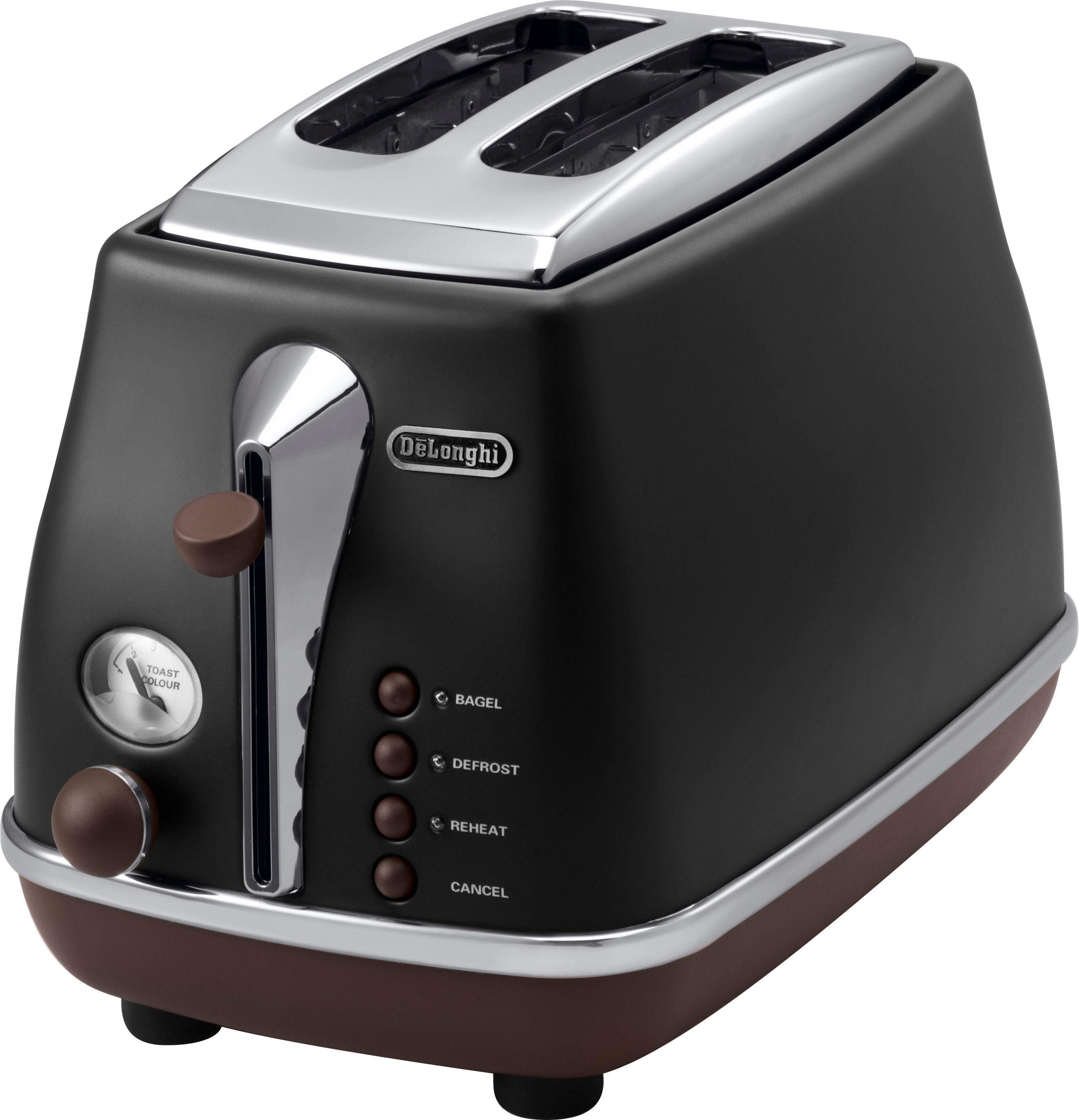 De'Longhi Toaster CTOV 2003.BK, 2 kurze Schlitze, 900 W