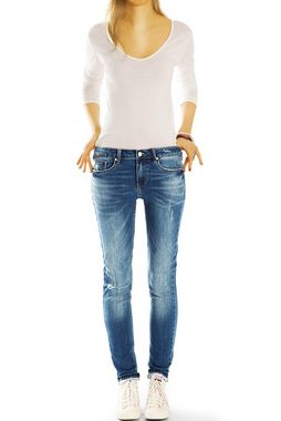 be styled Röhrenjeans Röhrenjeans Skinny Jeans Medium Waist Jeans Hose - Damen - j30k-1 mit Stretch-Anteil, 5-Pocket-Style