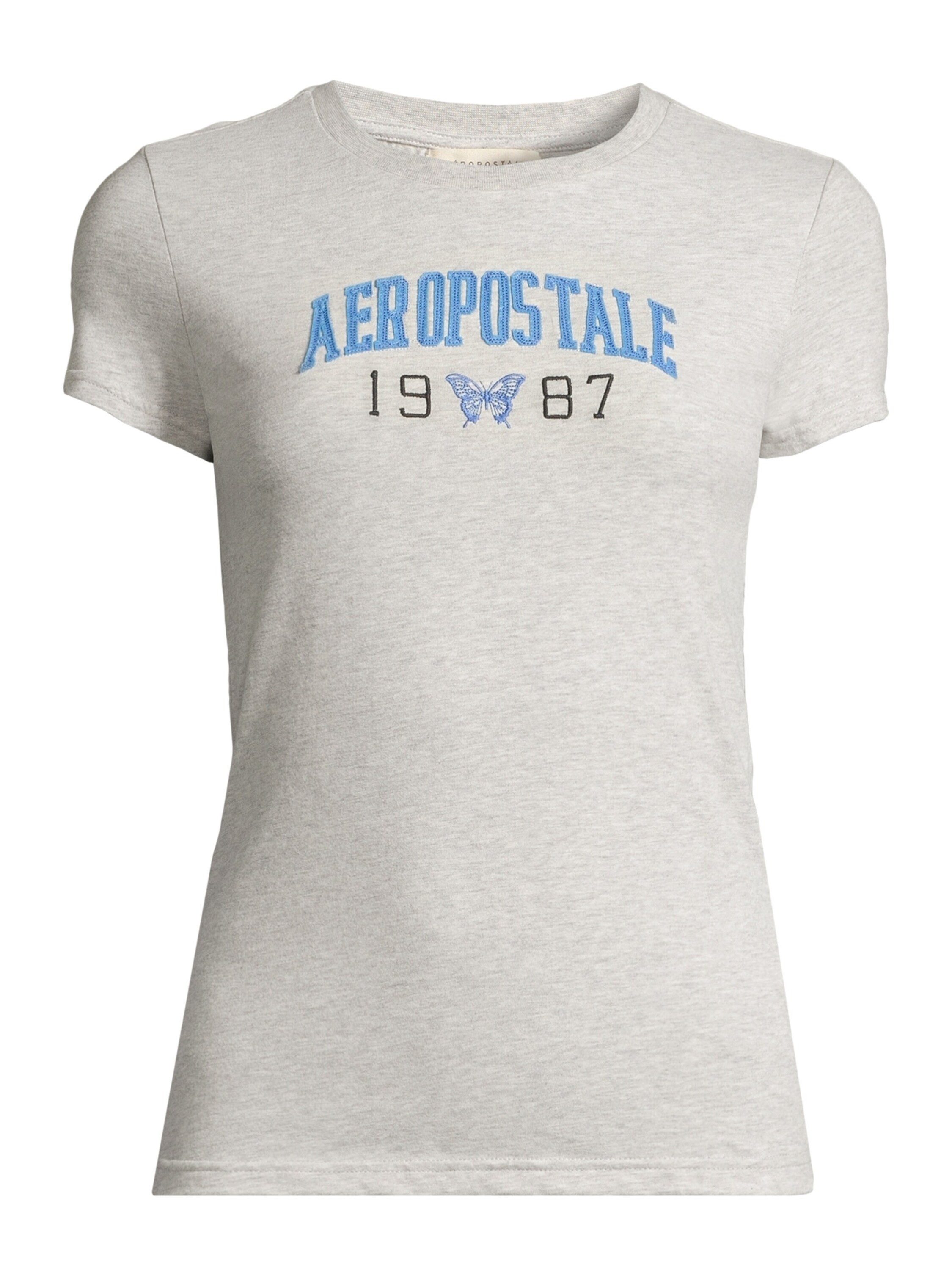 AÈROPOSTALE T-Shirt JKI ARCH 1987 BTTRFLY (1-tlg) Stickerei