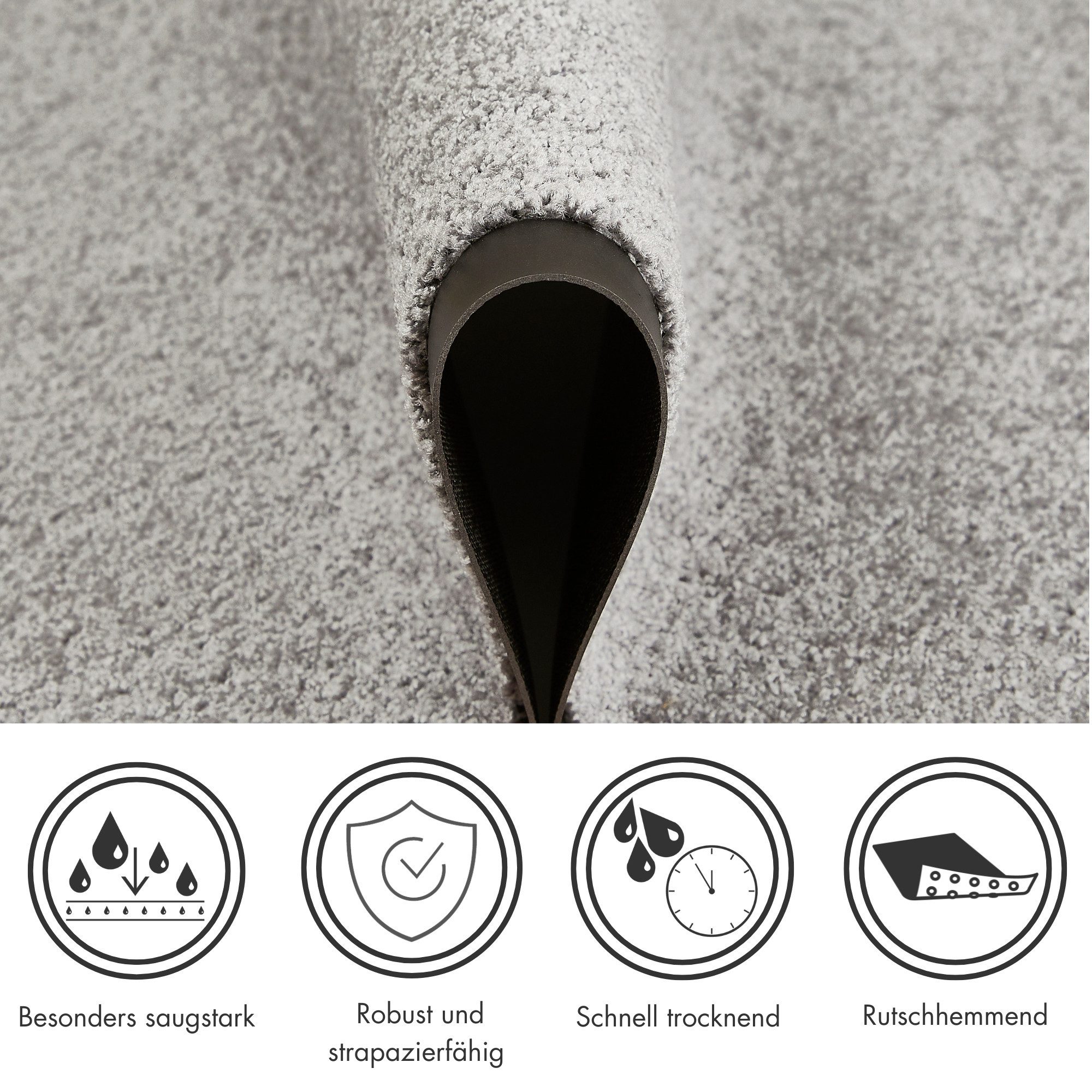 Andiamo Fußmatte Verdi, Made in Netherlands, rechteckig, Höhe: 6 mm, Schmutzfangmatte, Eingangsmatte, rutschfest, strapazierfähig
