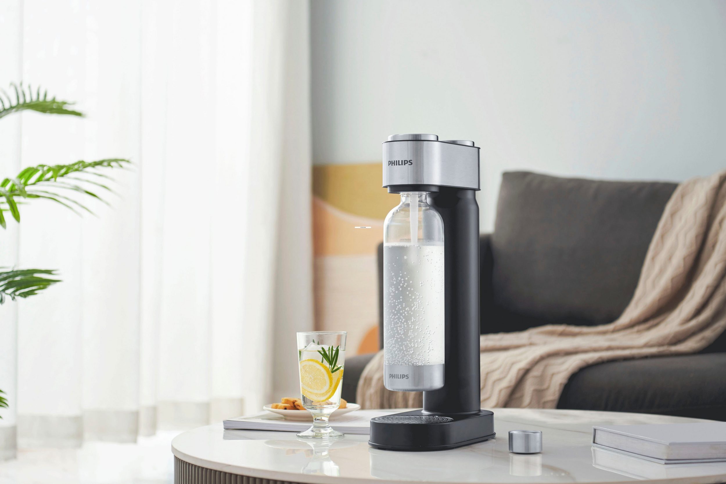 Philips Wassersprudler Philips Wassersprudler-Set Viva inkl. 3 Flaschen + CO₂-Zylinder, (Set, 5-tlg), Kein Stromanschluss notwendig – Bild 3 von 3