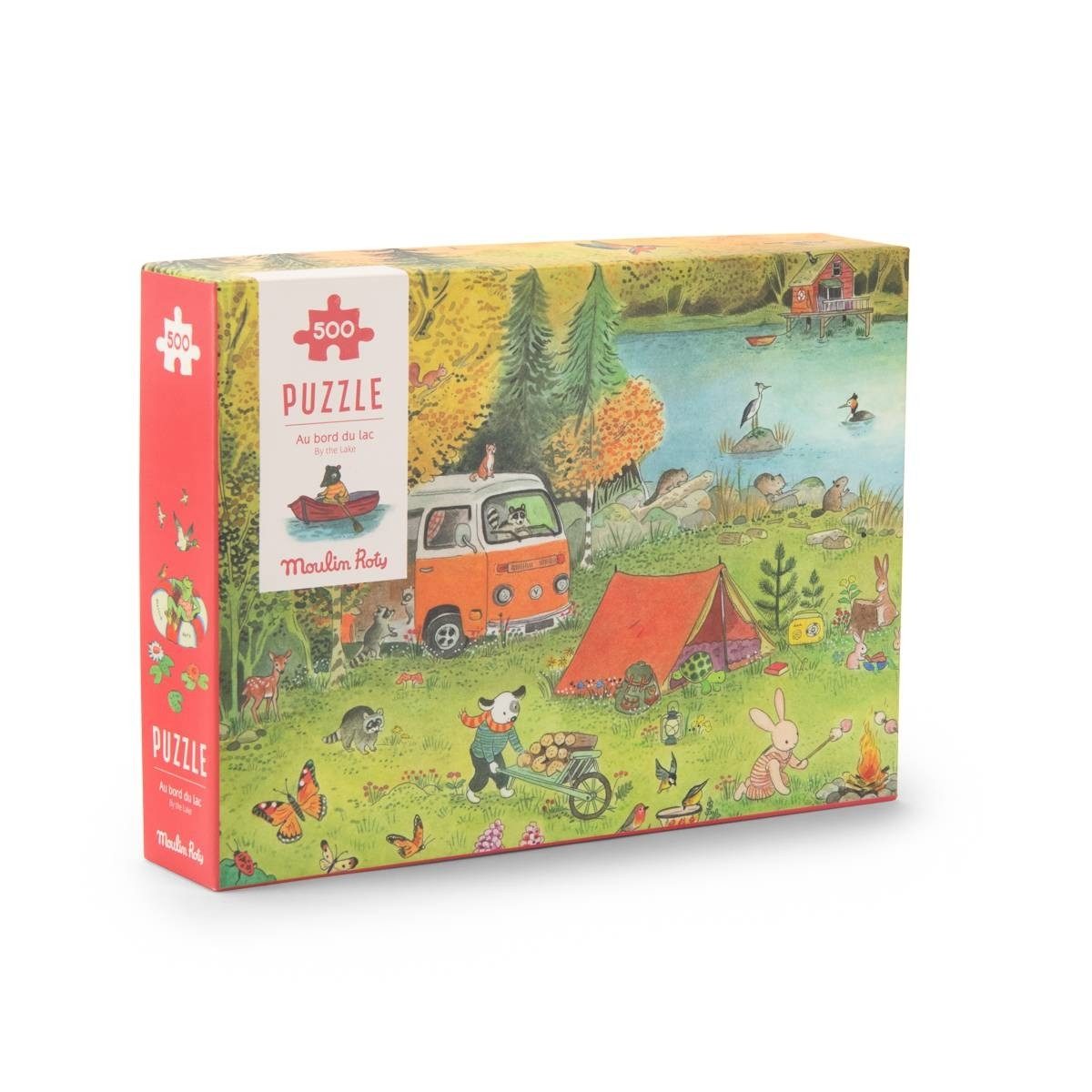 Moulin Roty Puzzle Puzzle Im Urlaub (500 Teile) Kinderpuzzle für Kinder mit Motiv Urlaub, 500 Puzzleteile, Kinderpuzzle