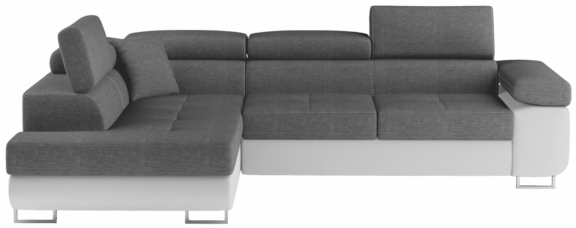 Myhomelando Ecksofa Anton 272 × 203 cm - Schlaffunktion, Bettkasten & Luxus-Webstoff, Ecksofa L-Form, Eckcouch mit Schlaffunktion & Bettkasten