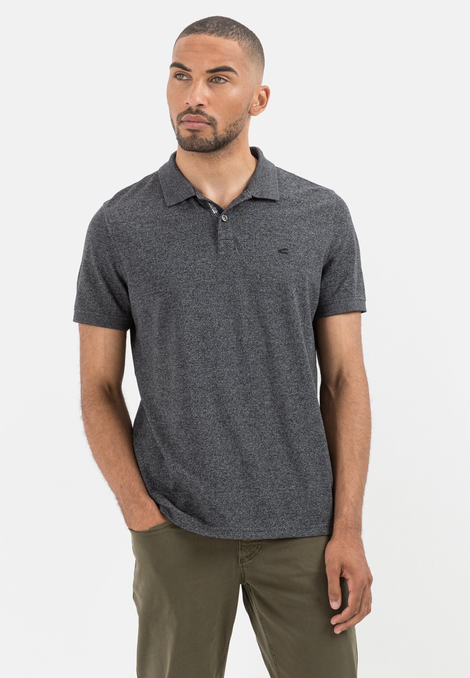 camel active Poloshirt aus nachhaltigem Baumwollmix günstig online kaufen