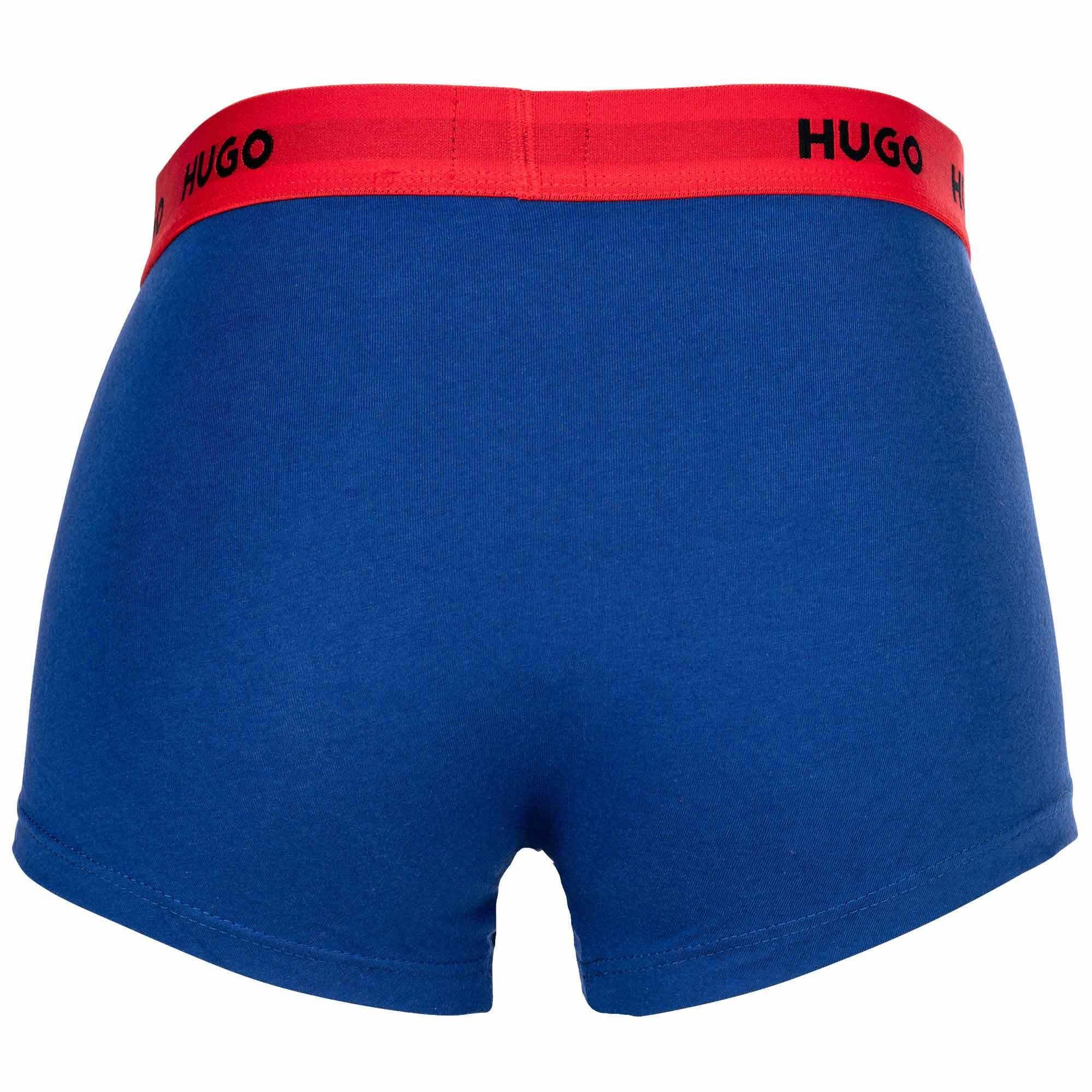 Schwarz/Grau/Blau Pack Triplet 3er Shorts, Herren Boxer - HUGO Trunks Boxer