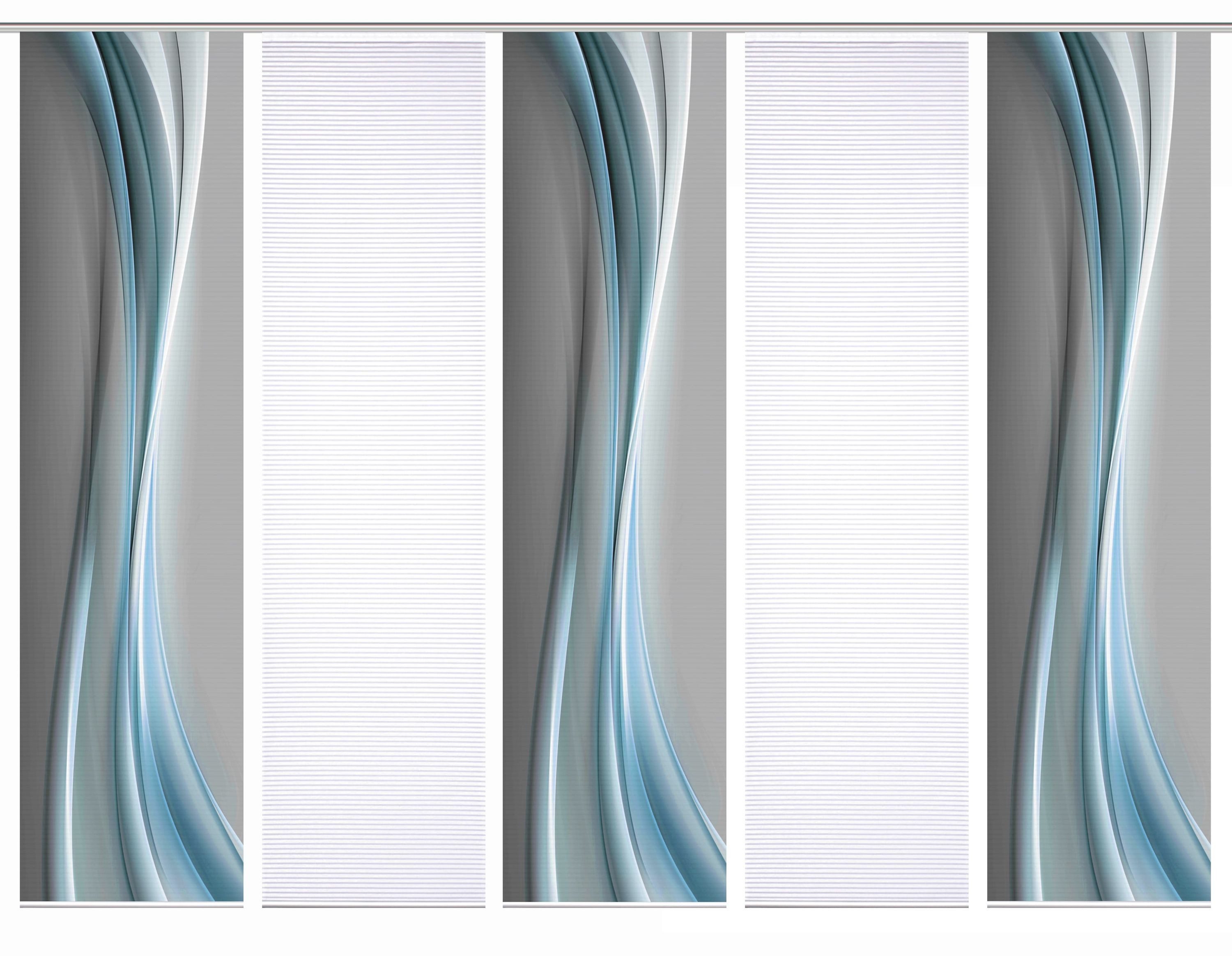 HOME in green Schiebegardine "ELANIA" Paneelwagen 5 Stk. tlg. SET DIGITALDR günstig online kaufen