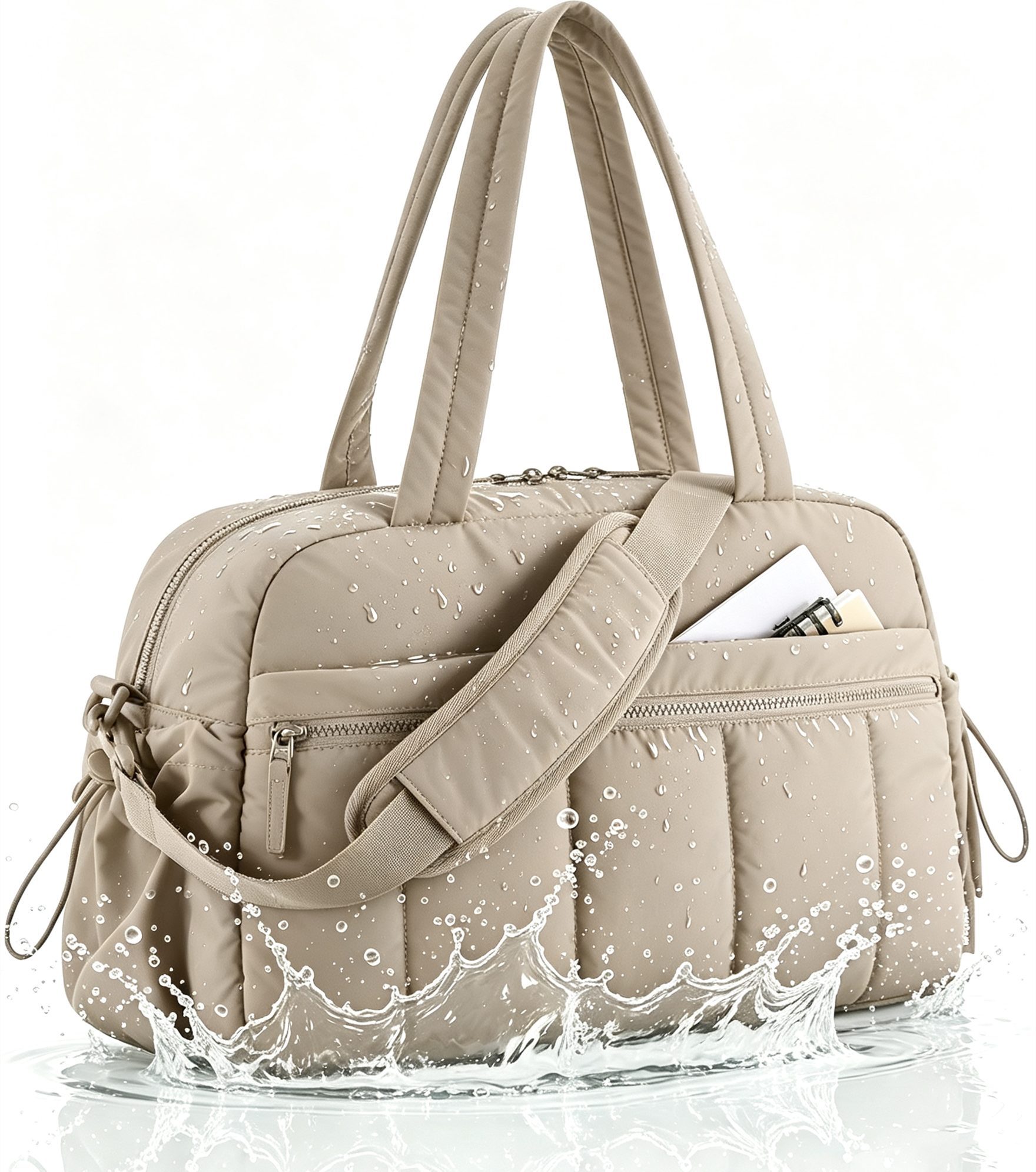 Forrlite Reisetasche Reisetasche Wasserdichter Reise-Seesack - Tragetasche, Sporttasche (Schultertasche (Erweiterbar mit Trolley-Ärmel und Nasstasche), Atmungsaktiv, wasserdicht, verschleißfest, großes Fassungsvermögen), Schultergurt, für Yoga, Schwimmen,