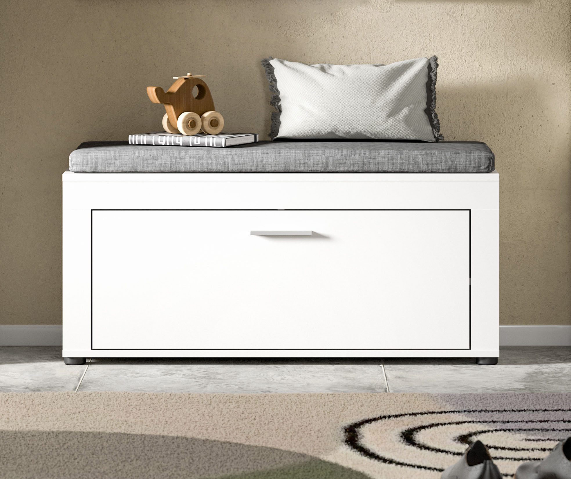 INOSIGN Sitzbank Aosta Sitzbank (2-St), Sitzbank inkl. Sitzkissen, Fur, Diele, Garderobe