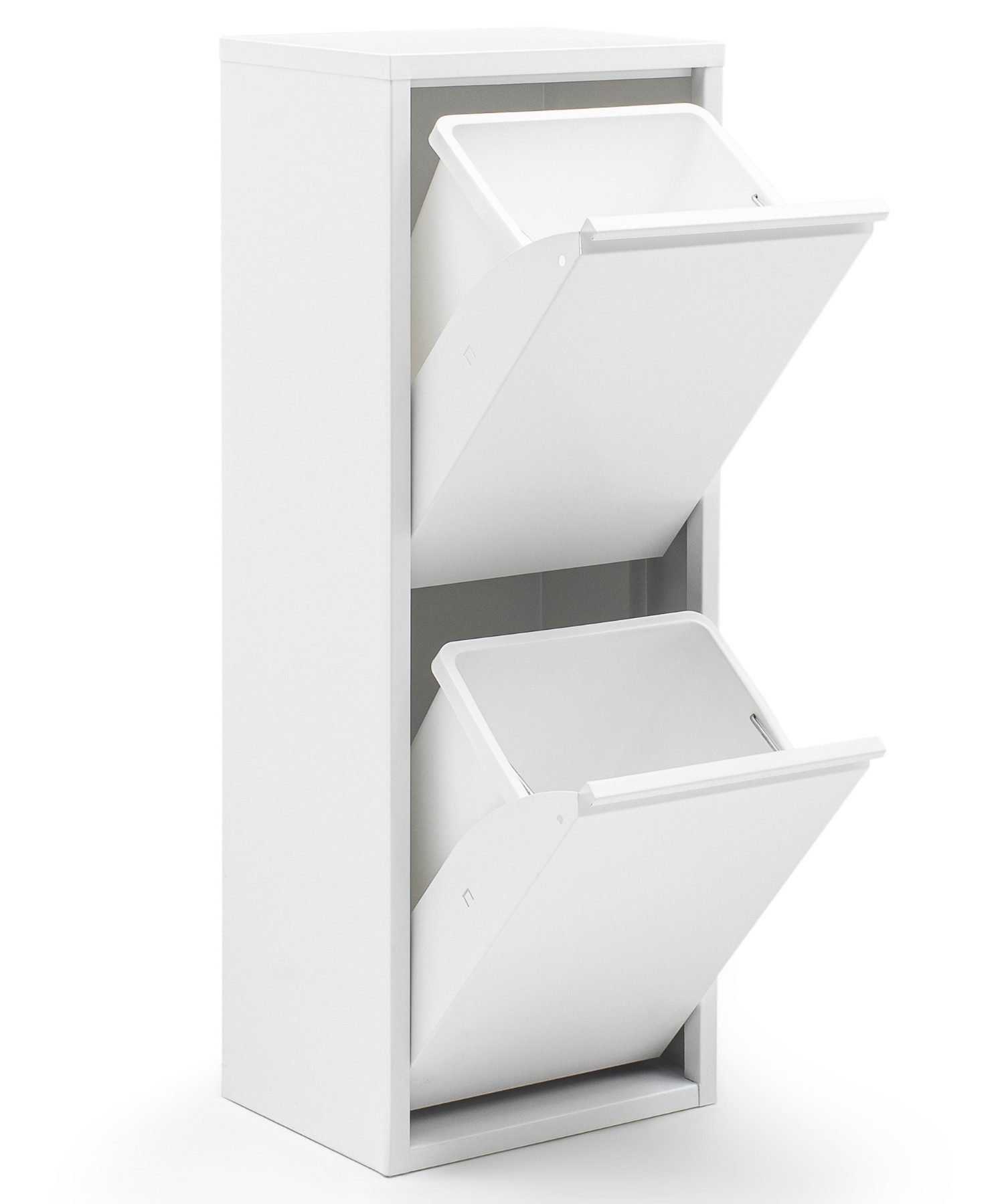 gowoll Mülltrennsystem 2-3-4 Fach Mülleimer Küche aus Metall Fleckenfest Wandmontage, Abfalleimer Küchenmülleimer mit Herausnehmbarer Inneneimer Recycling