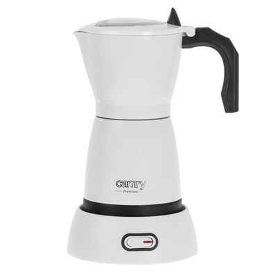 Camry Espressokocher CR 4415, Elektrische Moka Kanne, 6 Tassen, 300 ml, weiß