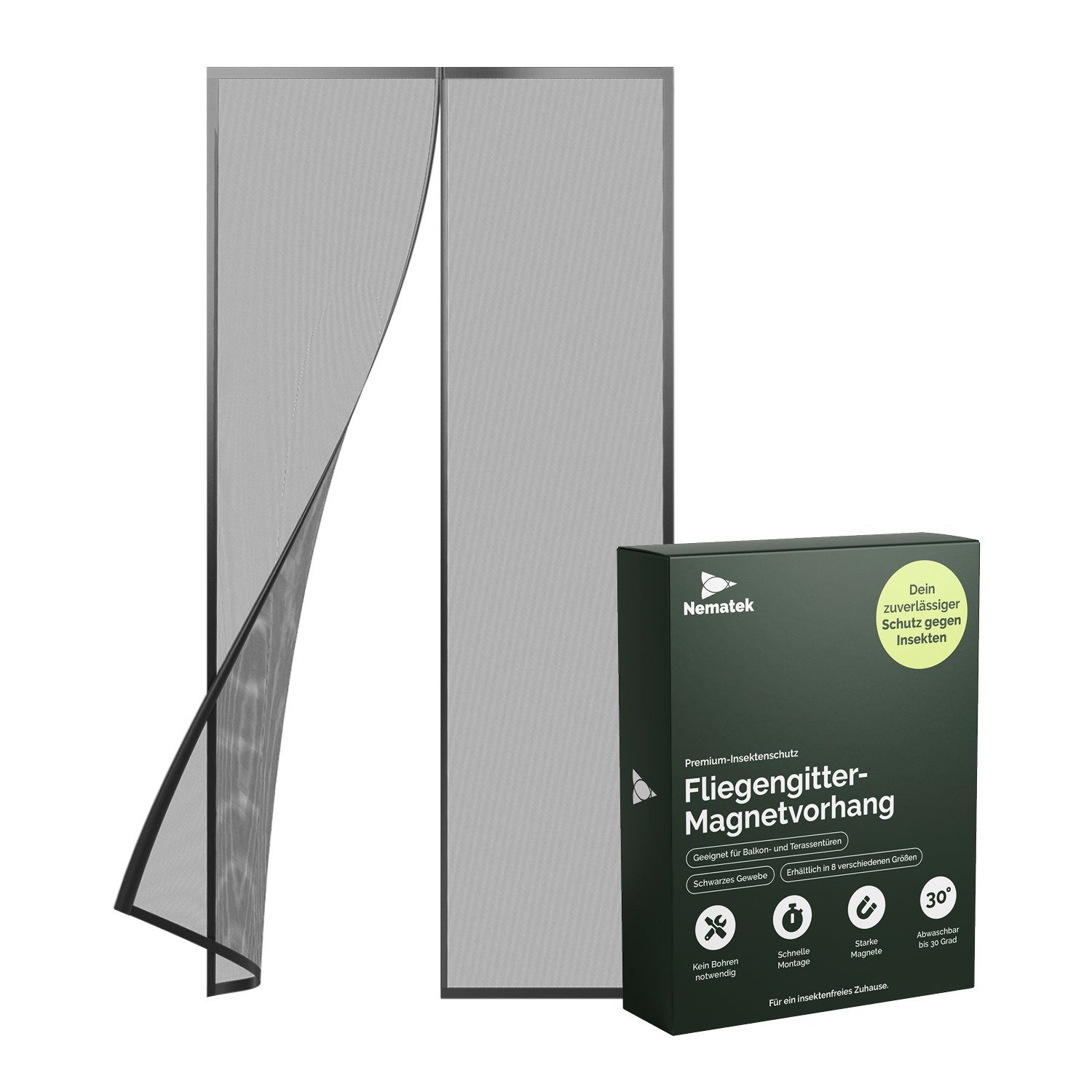 Nematek Insektenschutz-Vorhang Magnet Fliegengitter Tür