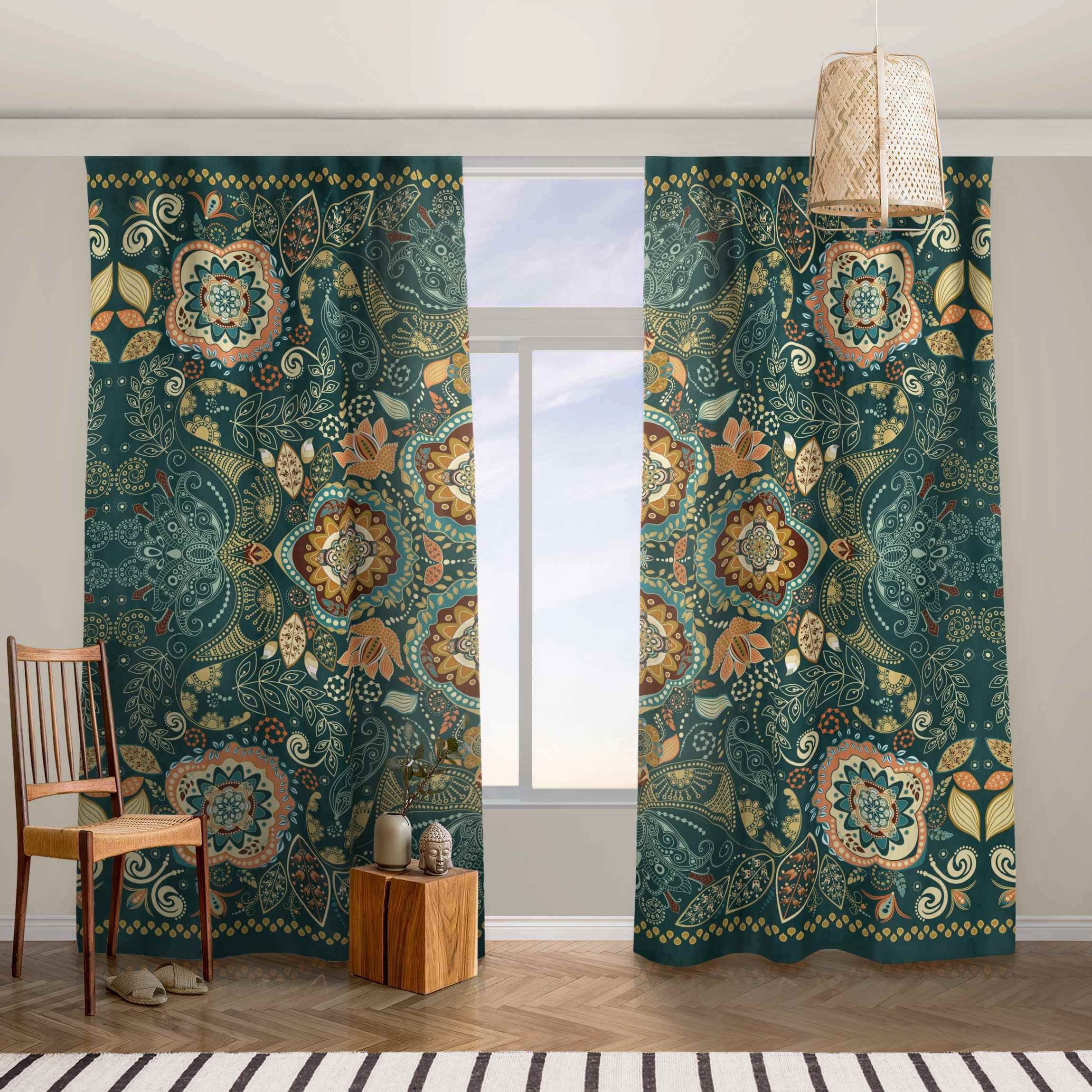 Bilderdepot24 Vorhang Gardine Muster Boho Muster günstig online kaufen