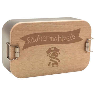 Neuetischkultur Lunchbox Lunchbox Räubermahlzeit, Holz, (1-tlg., 1 Lunchbox), Geschenkidee Partyzubehör