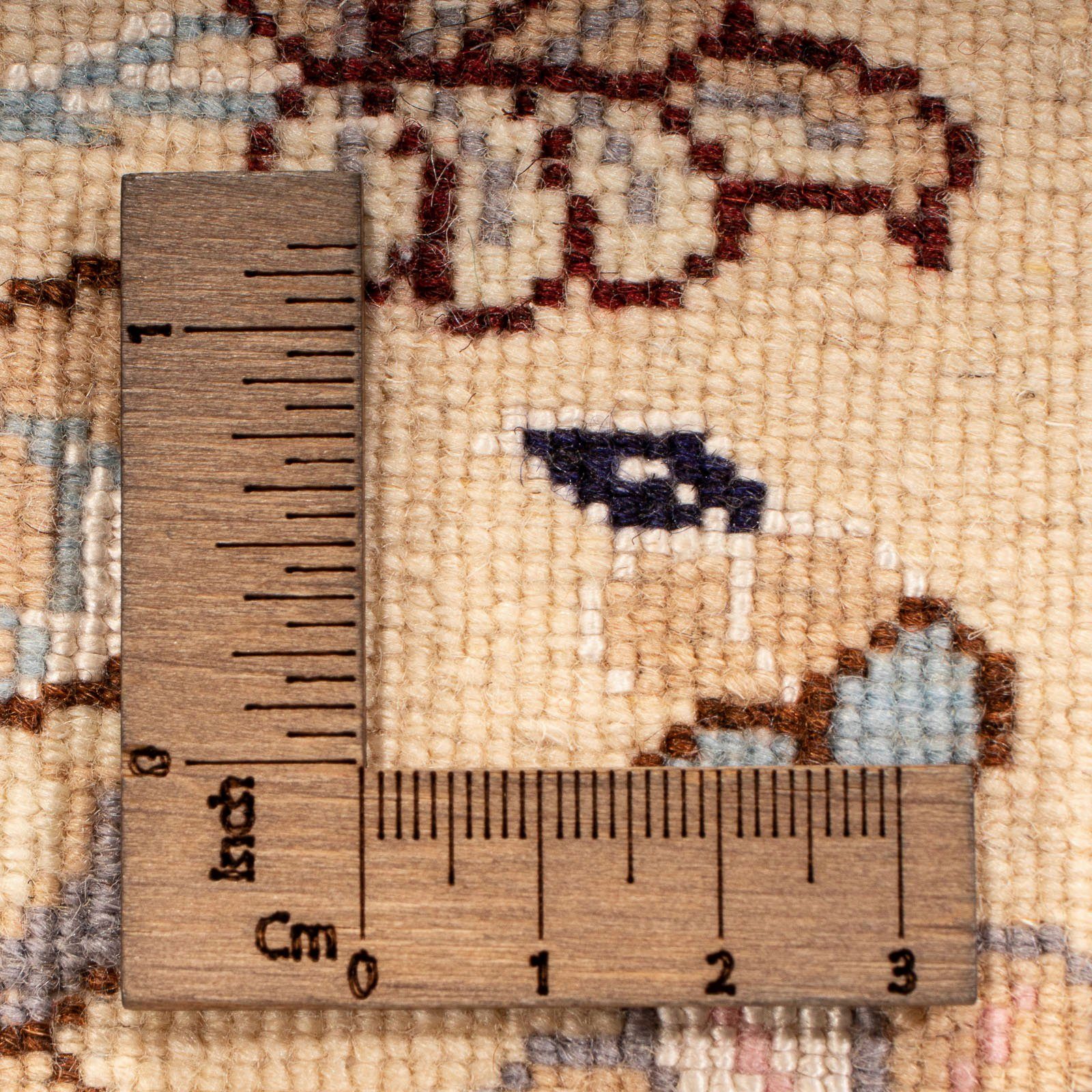 132 Royal Perser cm - - mm, beige, Zertifikat Höhe: Einzelstück Nain Wohnzimmer, rechteckig, - 10 x Handgeknüpft, morgenland, - 212 Orientteppich mit