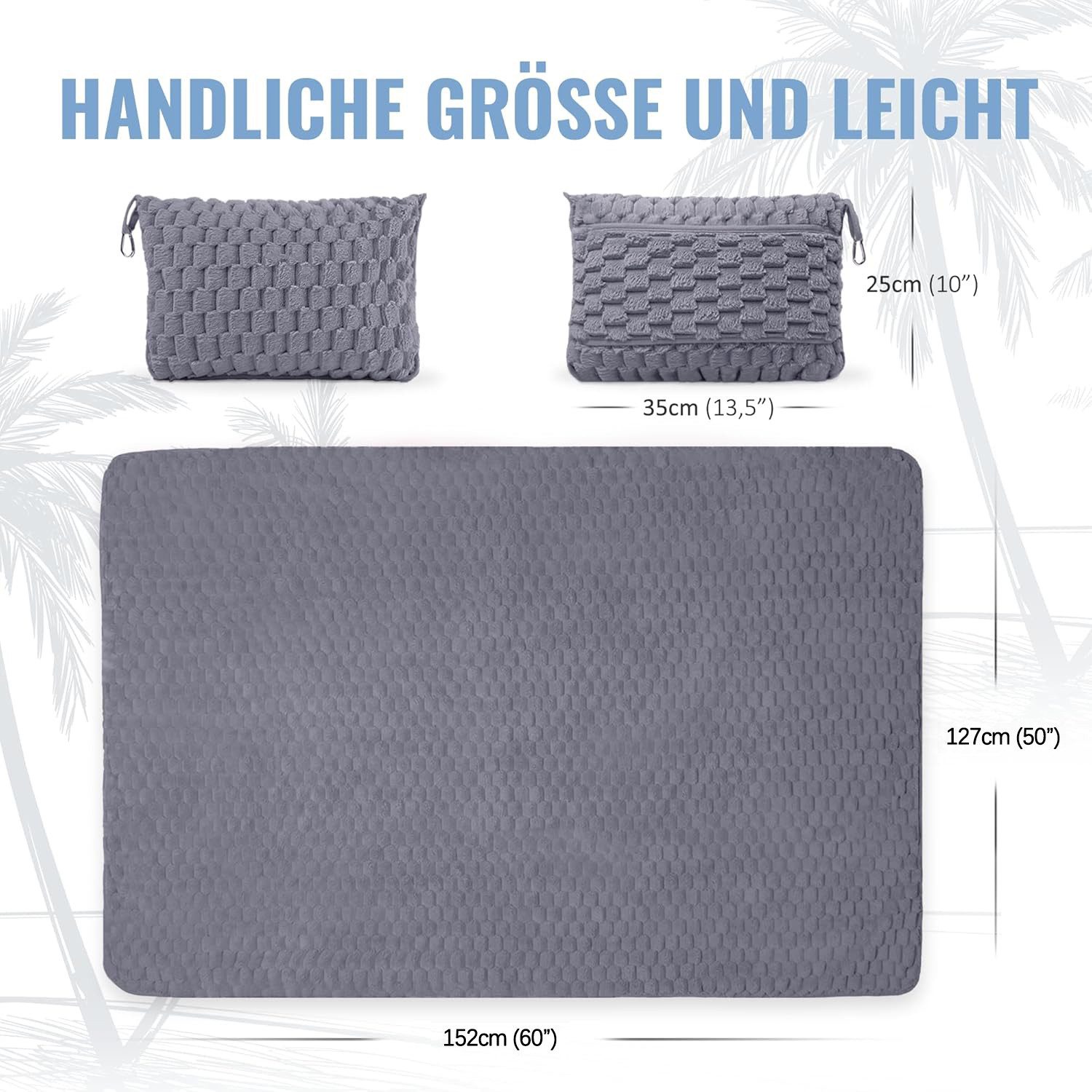 Auledio Reisekissen Packbare Reisedecke & Kissen – für Flugzeug, Auto (Erw. günstig online kaufen