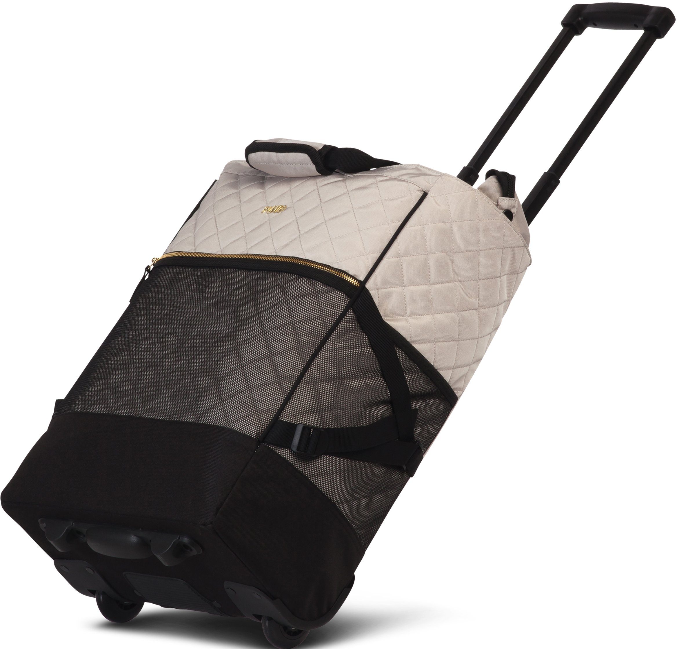 Look Golddetails Punta und fabrizio® Oberfläche weiß 33 l, Einkaufstrolley edler classy, Wheel mit abgestepter