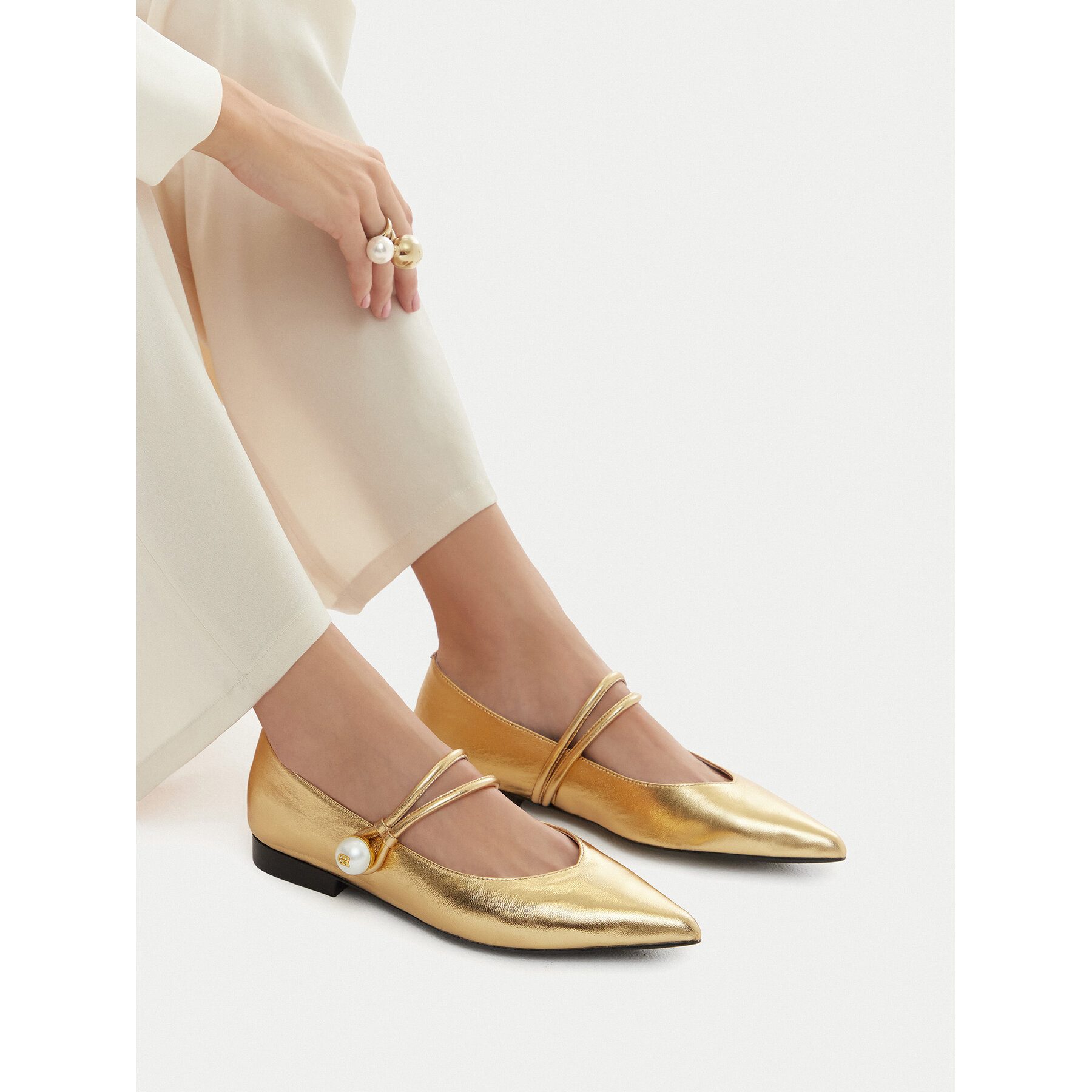 GINO ROSSI Gino Rossi Damen-Ballerinas Gold Ballerina