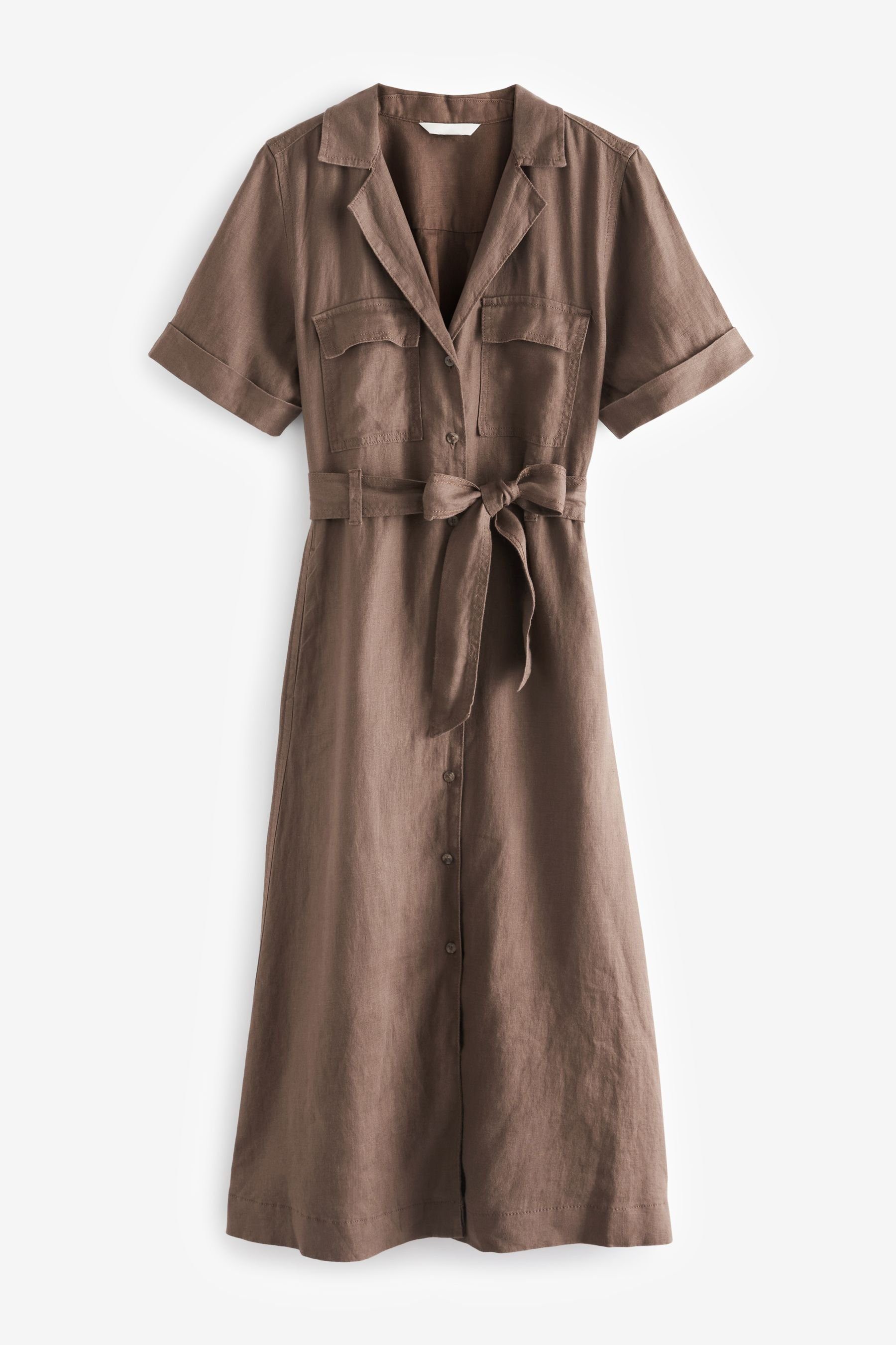 Premium-Kleid Sommerkleid aus (1-tlg) 100 % Next Leinen