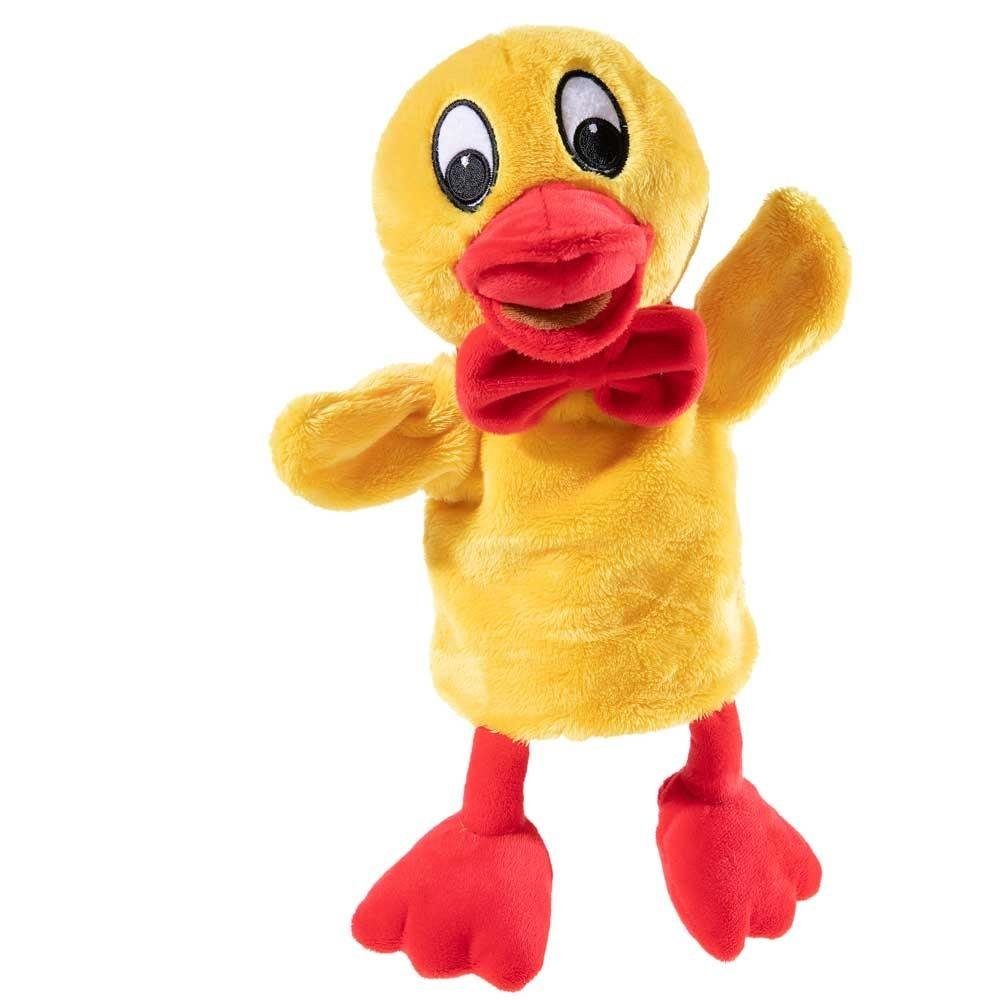 Heunec® Handpuppe Schnatterinchen, 28 cm, Gelb, GRS Material, Ente von Sandmännchen