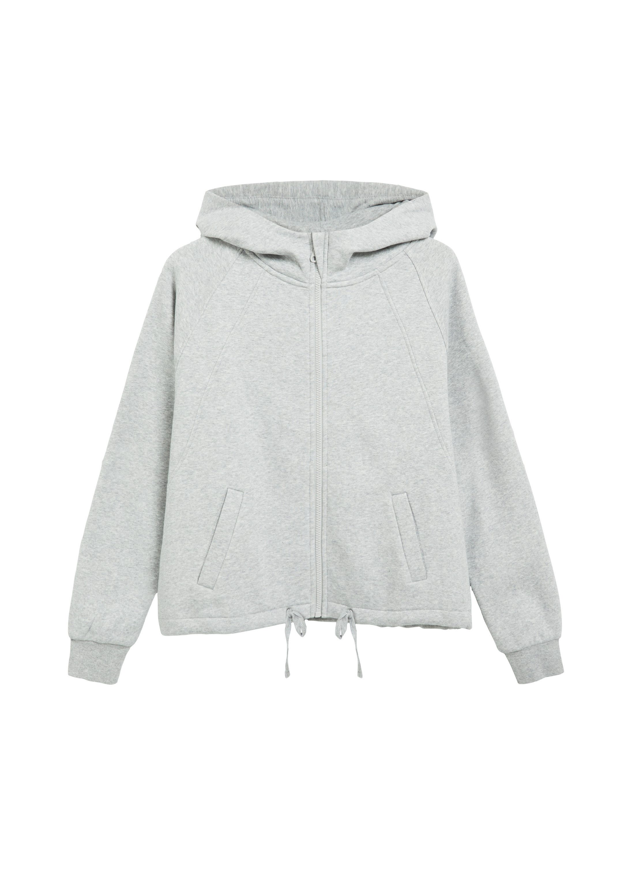 s.Oliver Sweatjacke Sweatshirt Jacke Weiche Sweatshirt-Jacke in Oversize