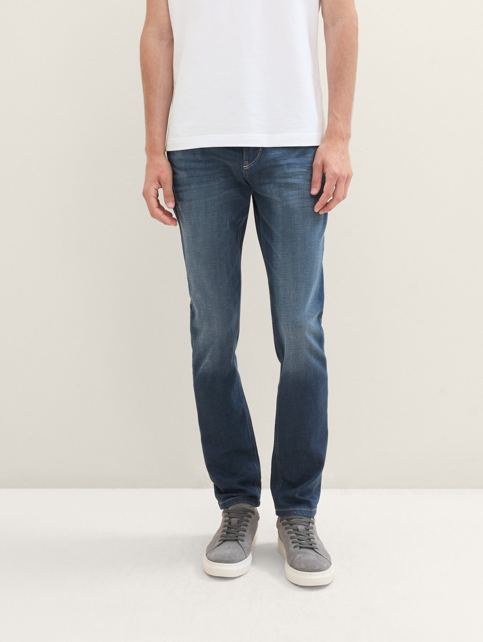 Tom Tailor Herren Jeans JOSH - Slim Fit - Blau - Dark Stone Blue Grey Denim günstig online kaufen
