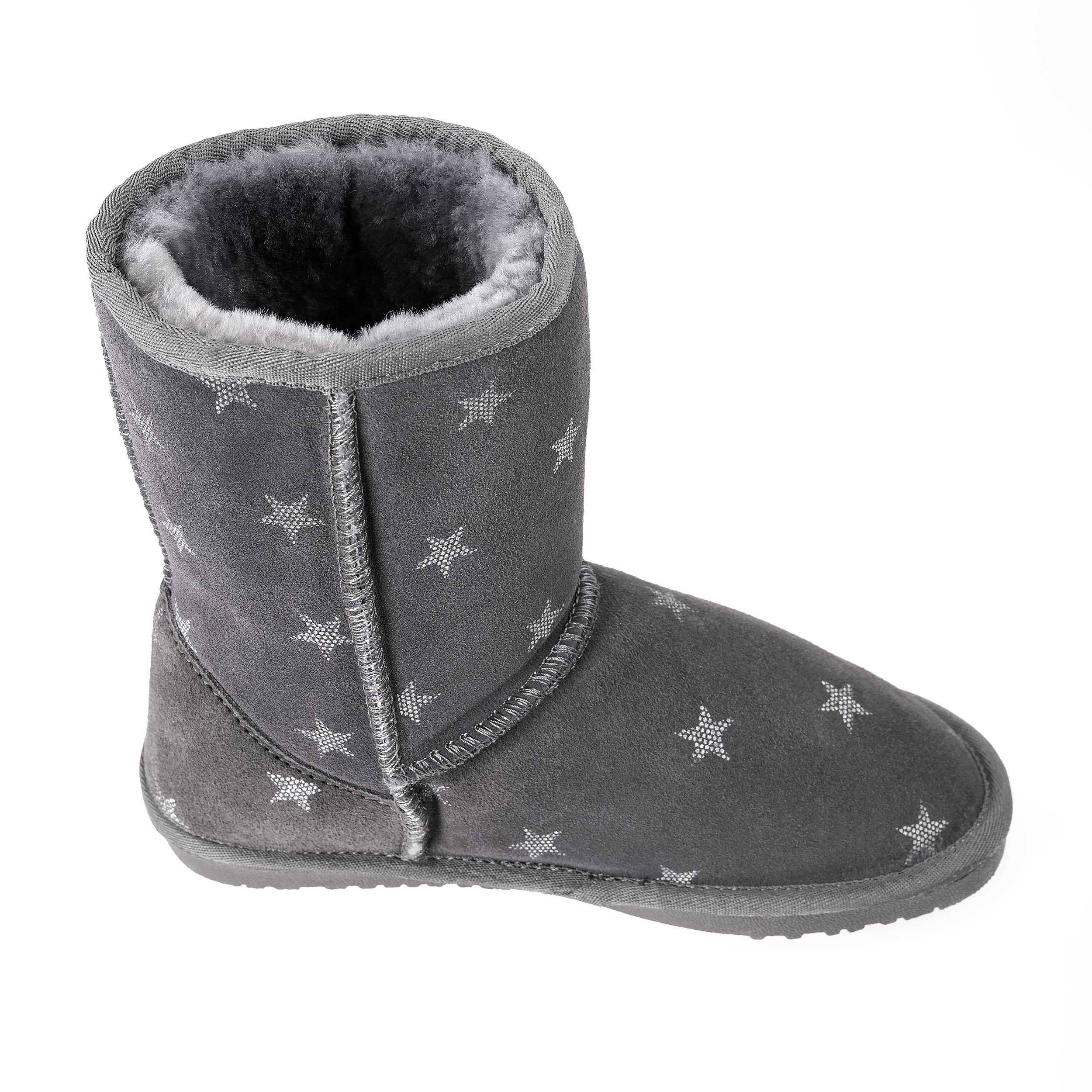 kamelshopping Mädchen Winterstiefel zum Schlupfen Winterboots moderner Winterschuh für Mädchen Lammfell gefüttert