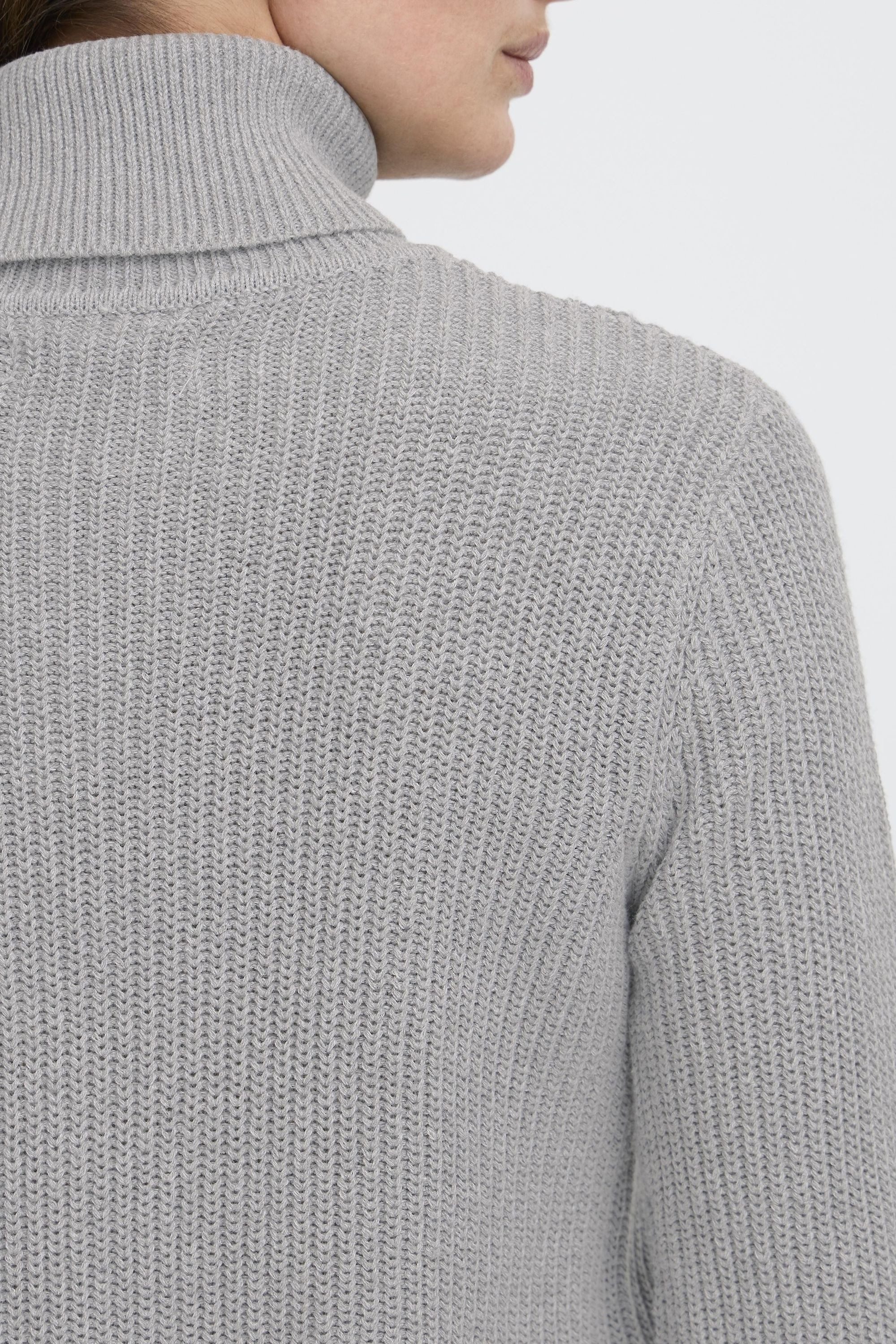 OXMO Rollkragenpullover OXKimse Modischer Rollkragenpullover aus Grobstrick-Qualität